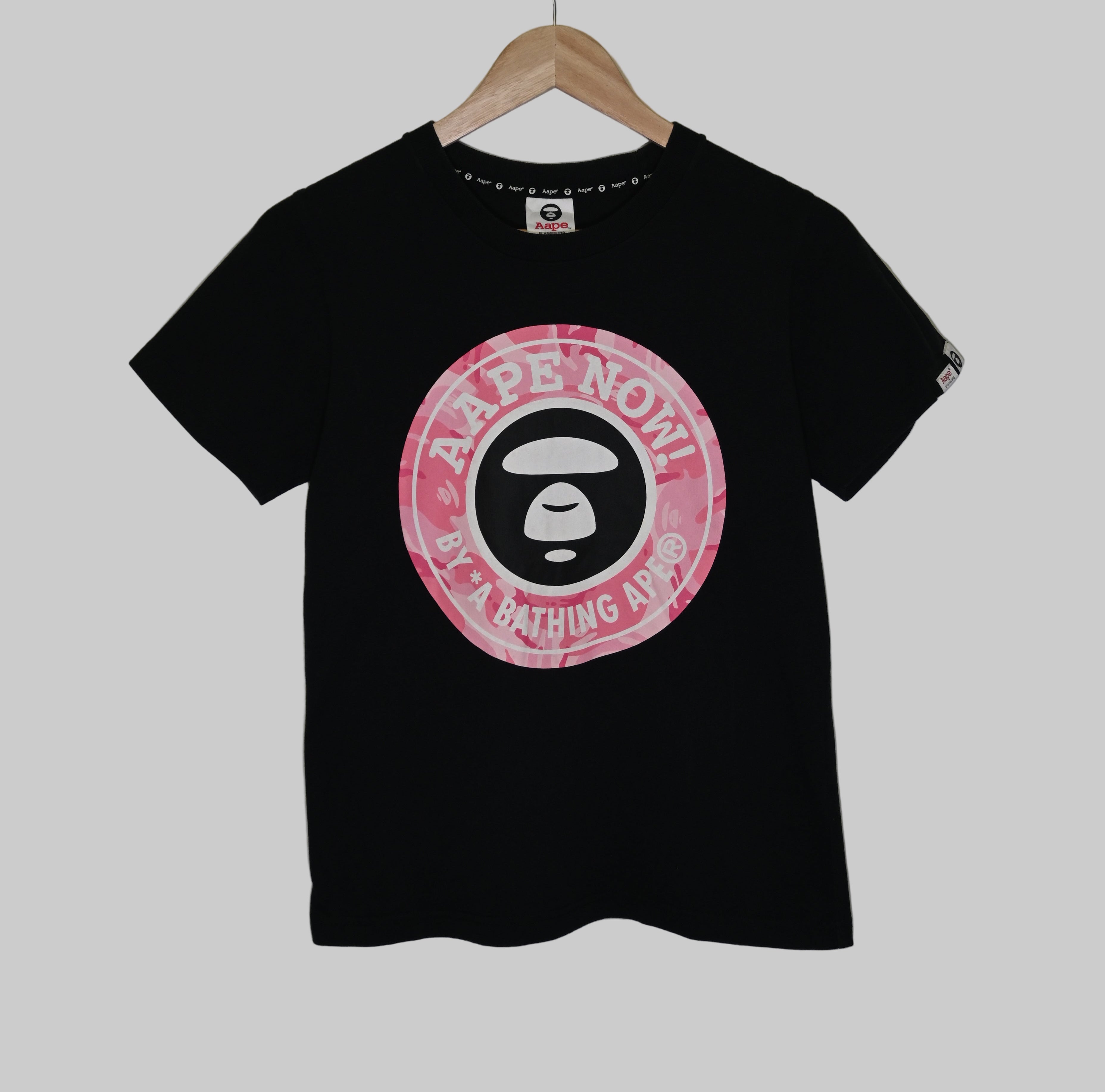 Wmns Aape Pink Logo Tee