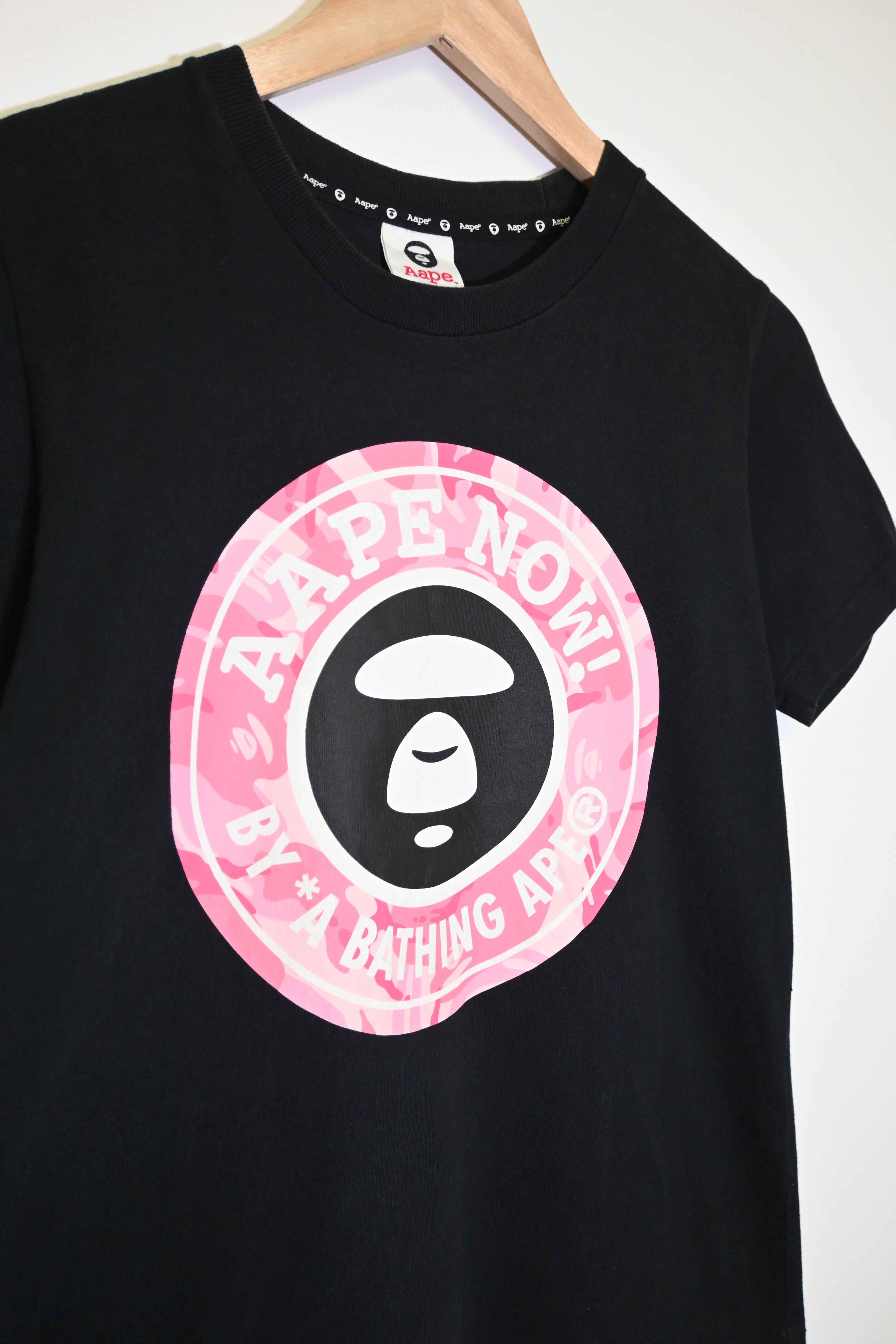 Wmns Aape Pink Logo Tee