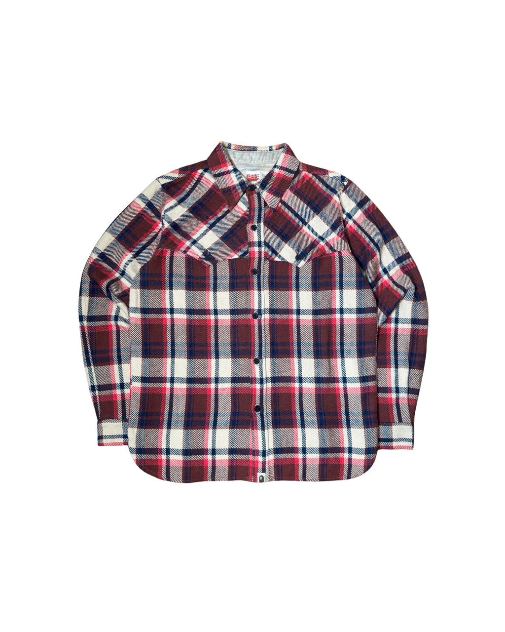 Vintage BAPE "Love Generation" Plaid Flannel (Wear by Kanye)