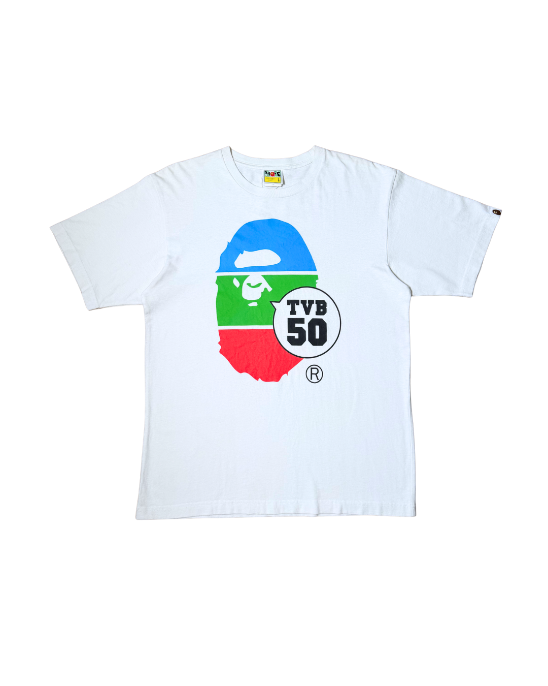 BAPE Limited Edition TVB 50th Anniversary Tee (White Colorway)