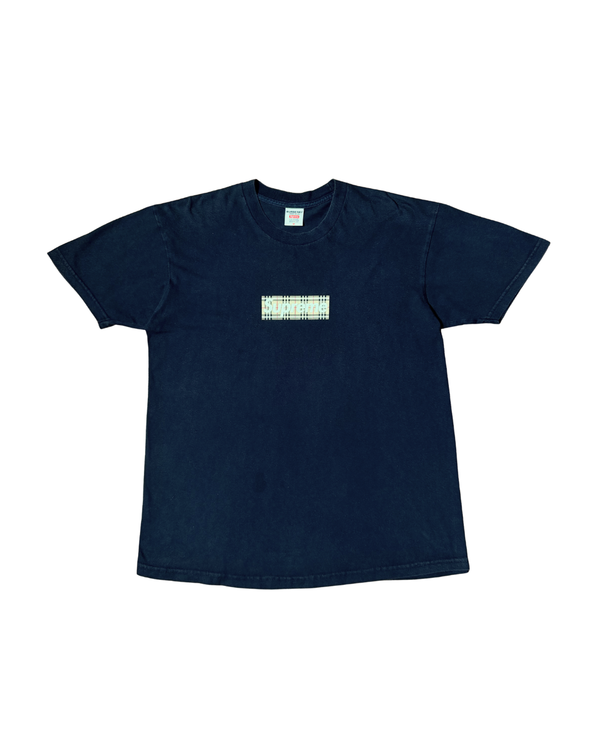 Supreme Box Logo Burberry Tee (Black)