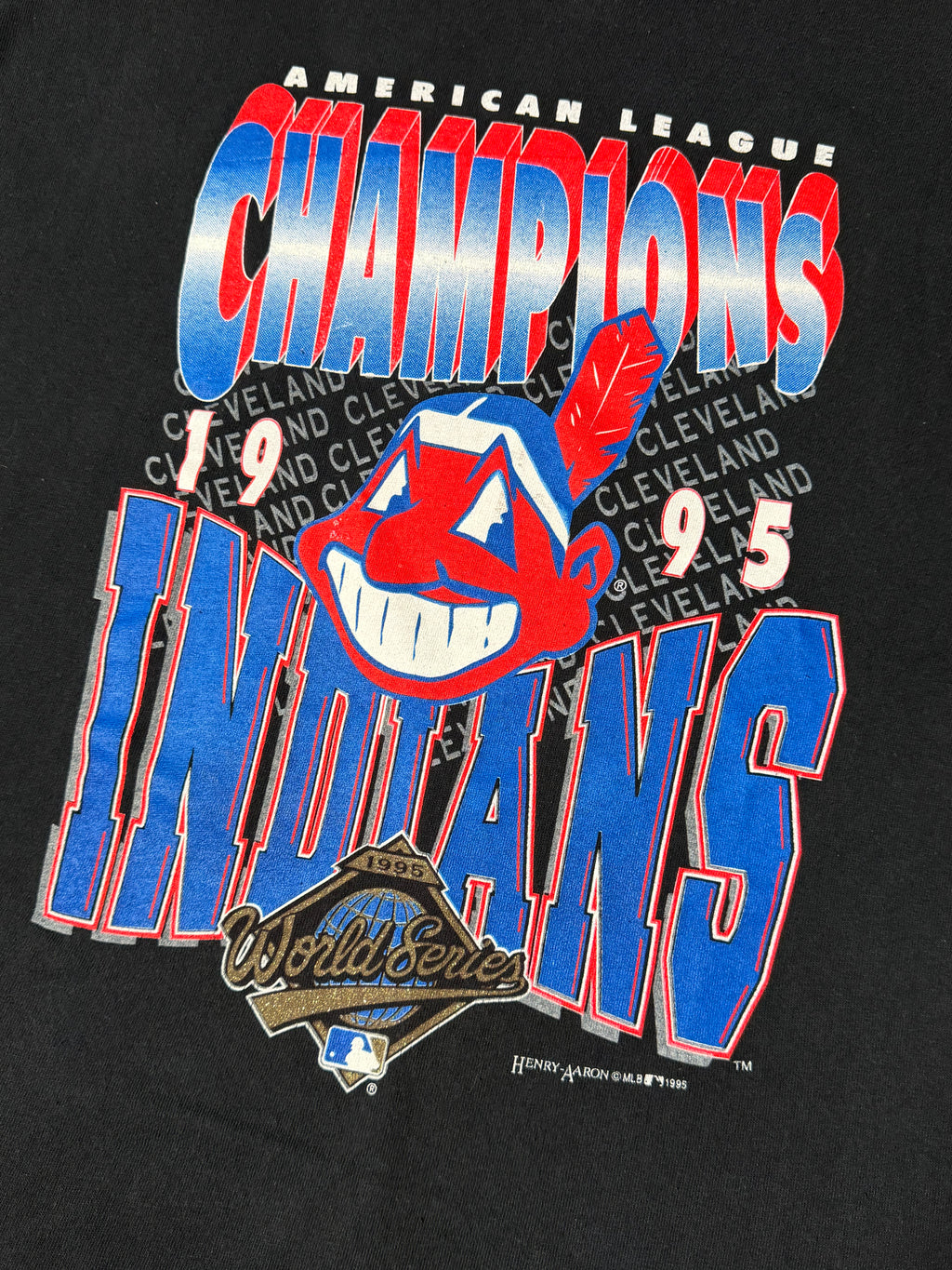 Vintage MLB Indians 1995 Championship Tee