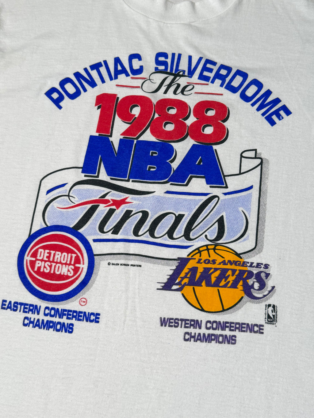 Vintage 1988 NBA Finals Lakers vs Piston Tee