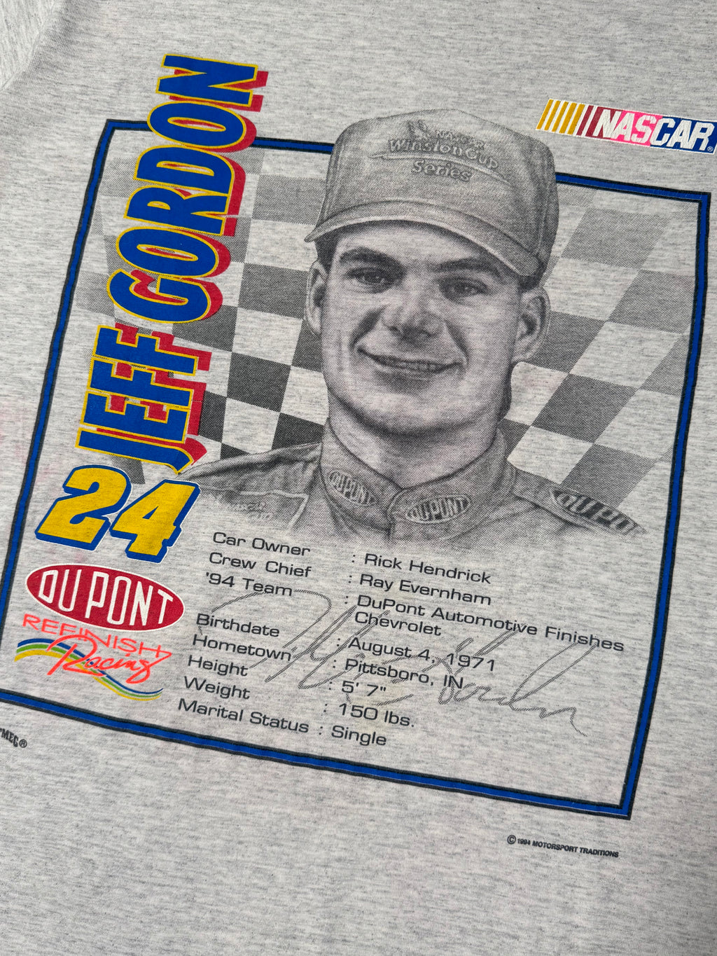Vintage 1994 Jeff Gordon Info Tee