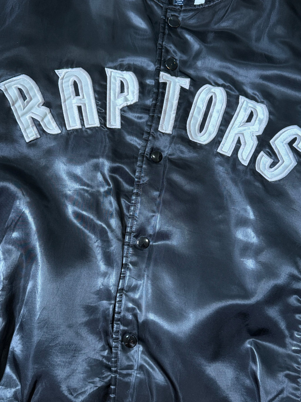 Vintage Toronto Raptors Satin Bomber Jacket
