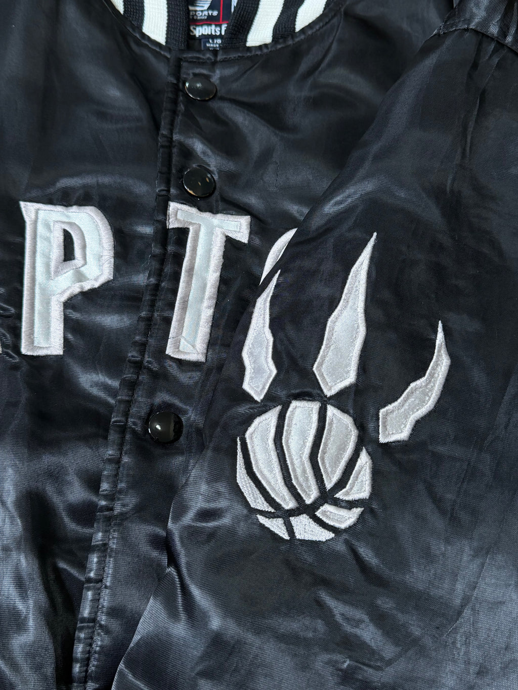 Vintage Toronto Raptors Satin Bomber Jacket