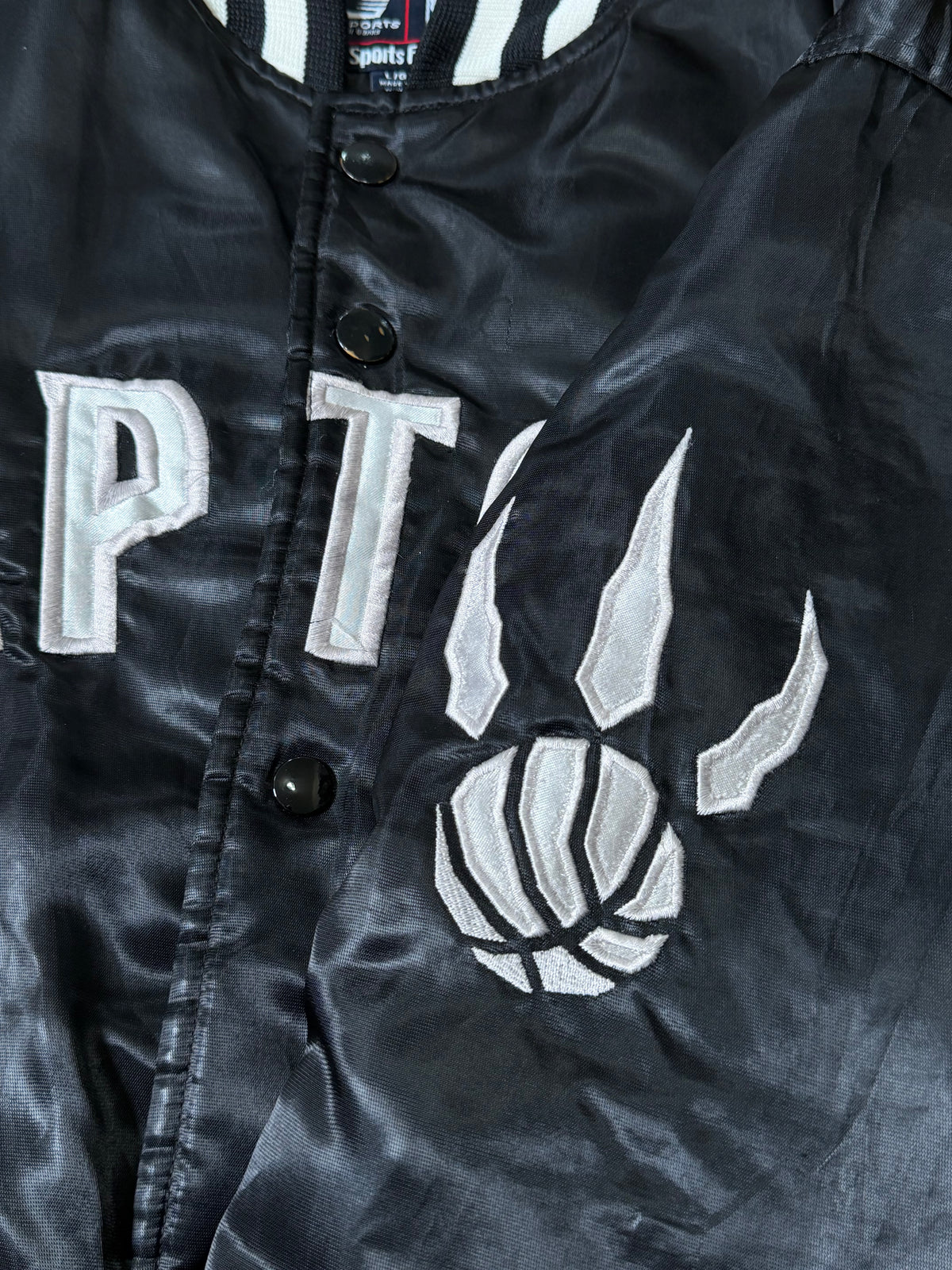 Vintage Toronto Raptors Satin Bomber Jacket