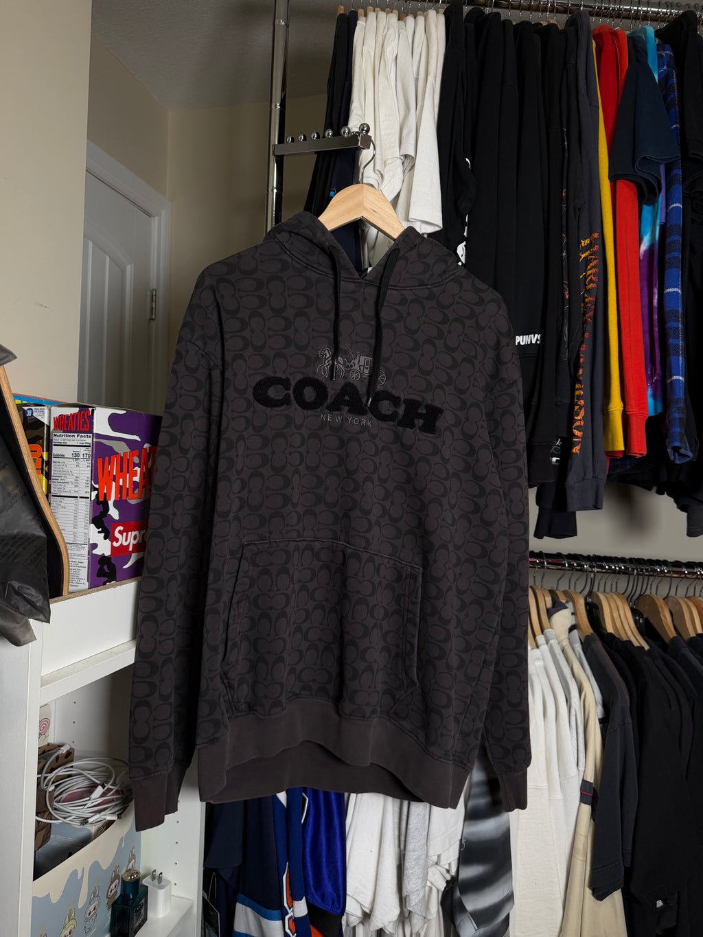 COACH Embroidered Hoodie Jacket