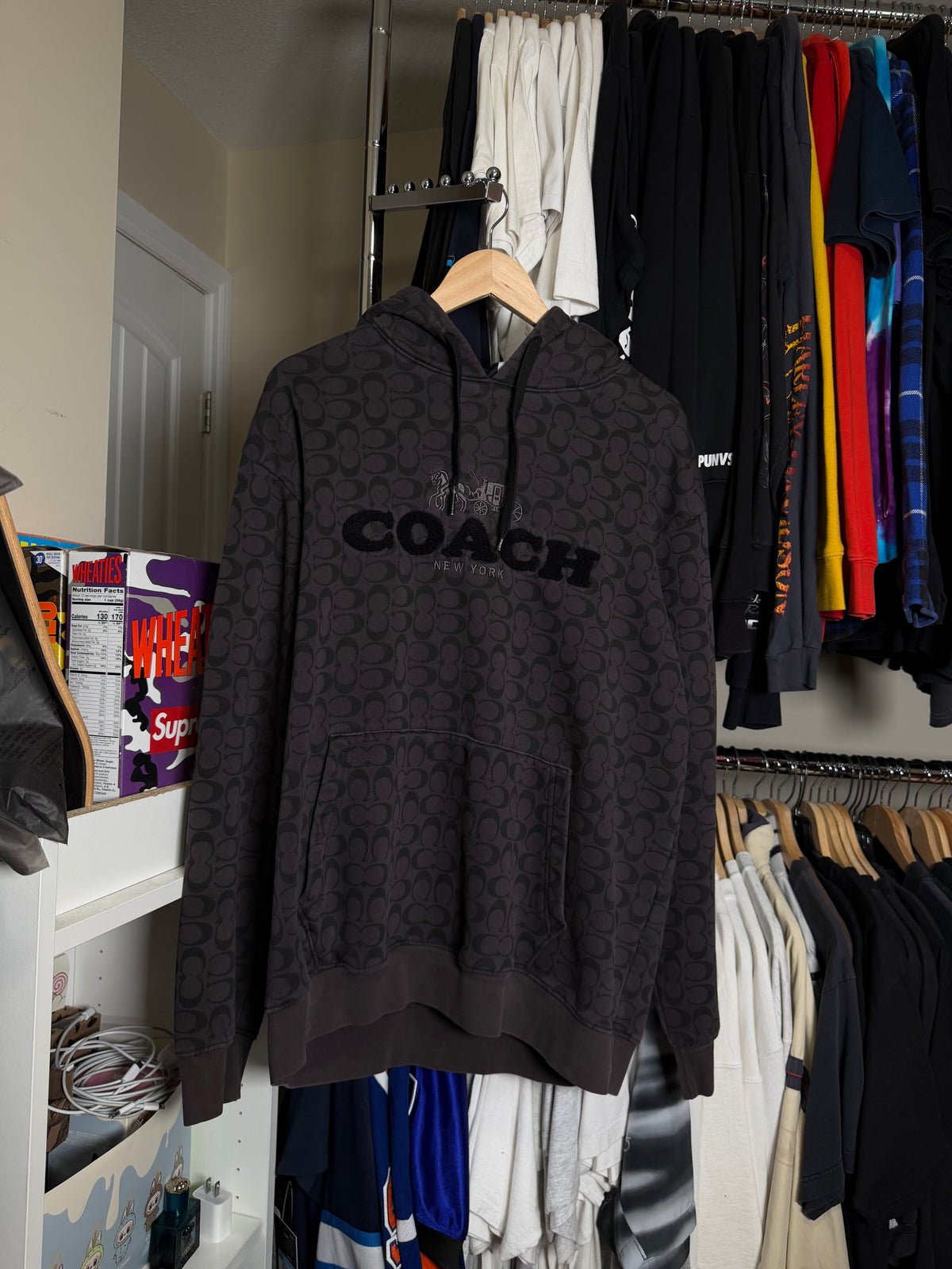 COACH Embroidered Hoodie Jacket