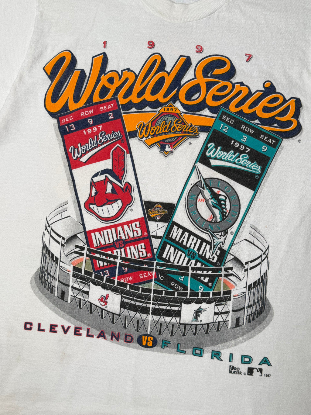 Vintage MLB 1997 World Series INDIANS VS MARLINS
