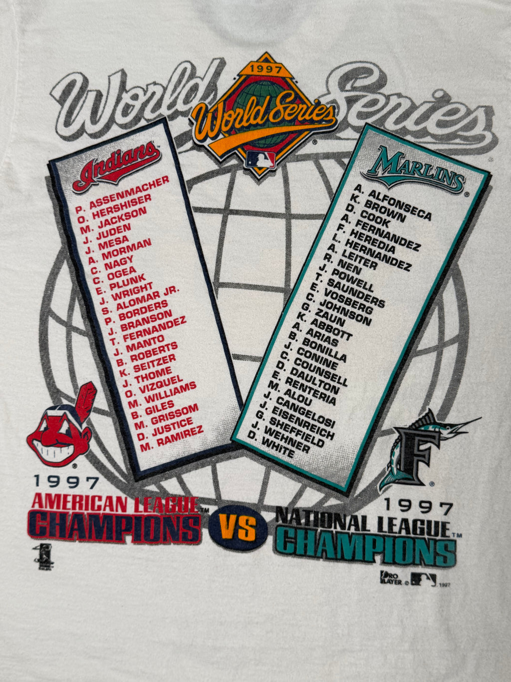 Vintage MLB 1997 World Series INDIANS VS MARLINS
