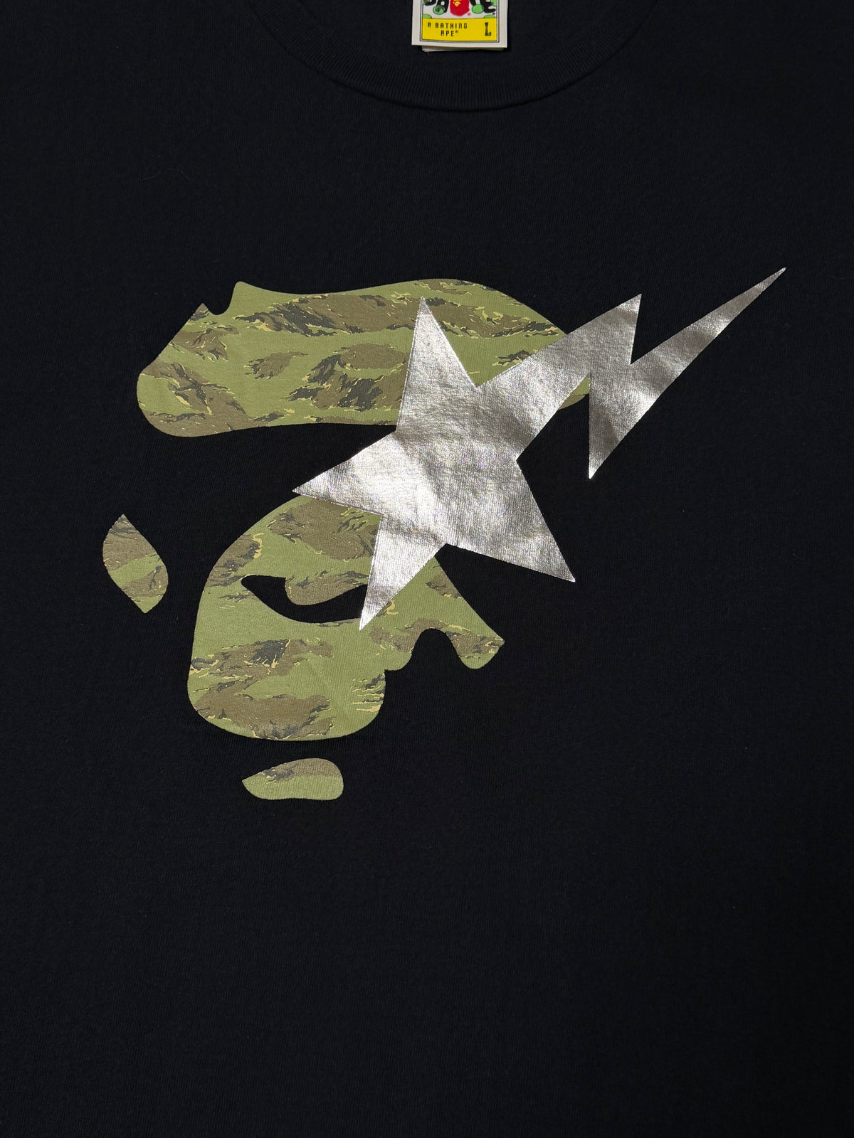 Bape Bapesta Camo/Chrome Logo T-shirt