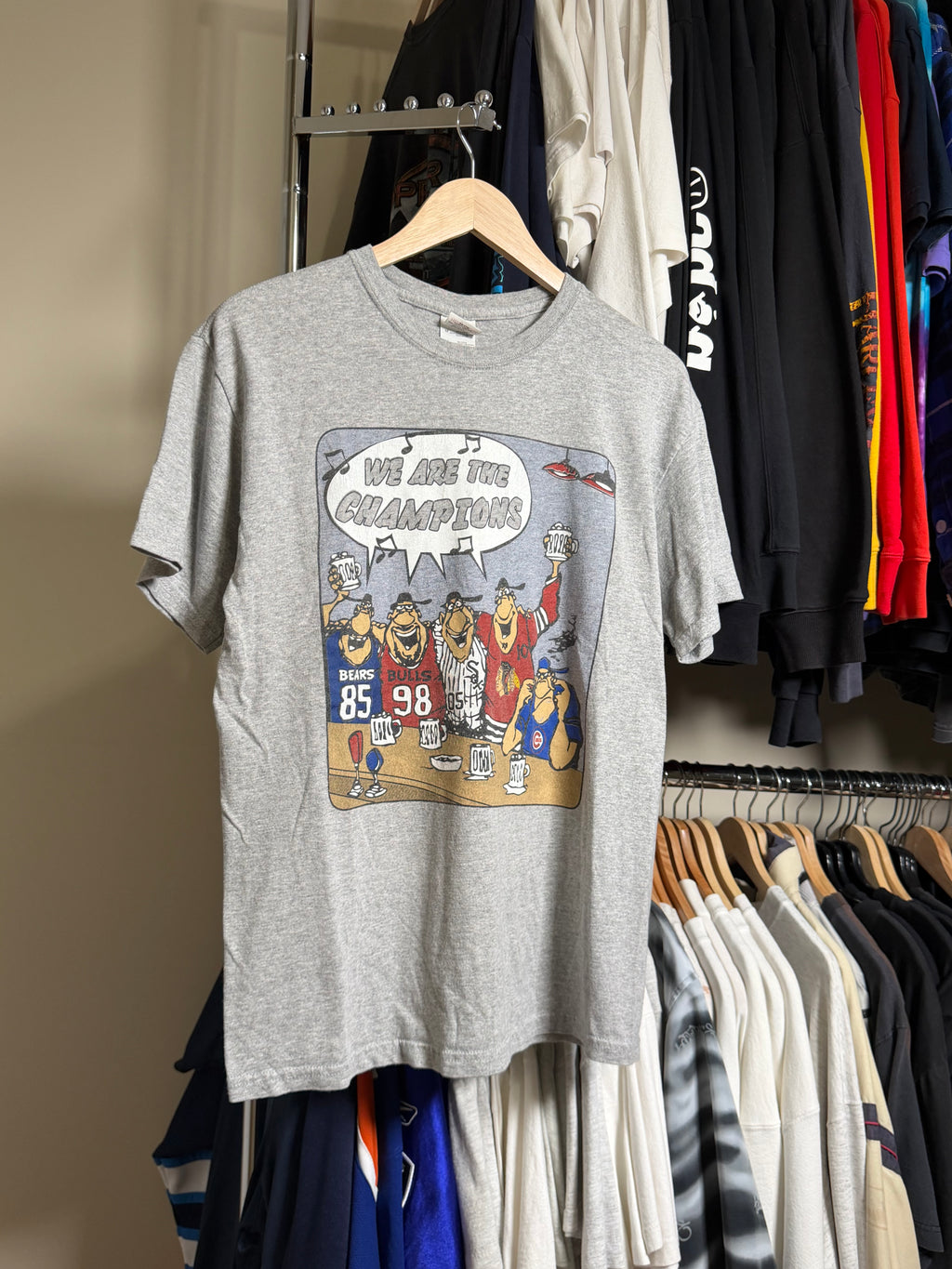 Vintage We Are The Champions Sports Graphic Tee