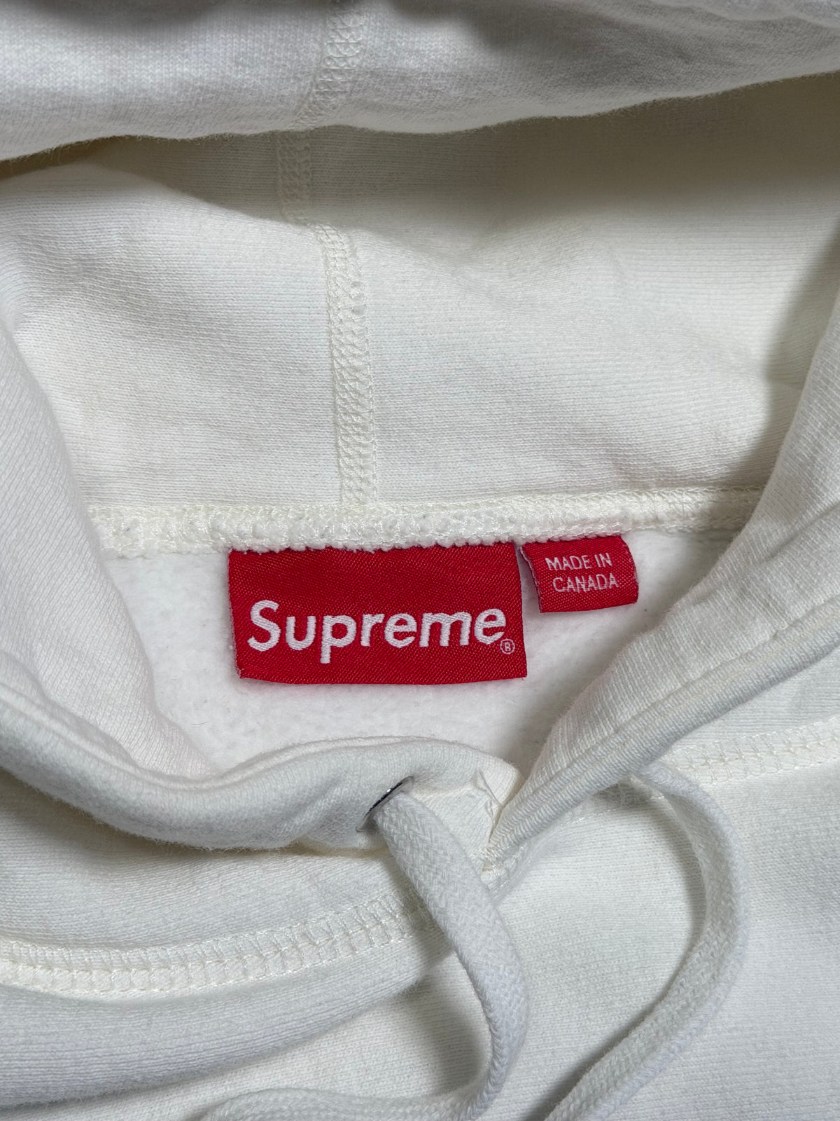 Supreme Cord Collegiate Hoodie White