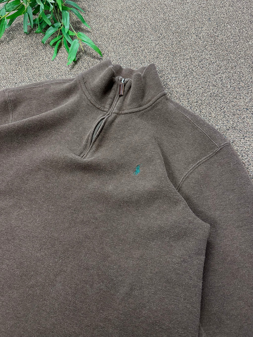 Polo Quarter Zip (Brown)