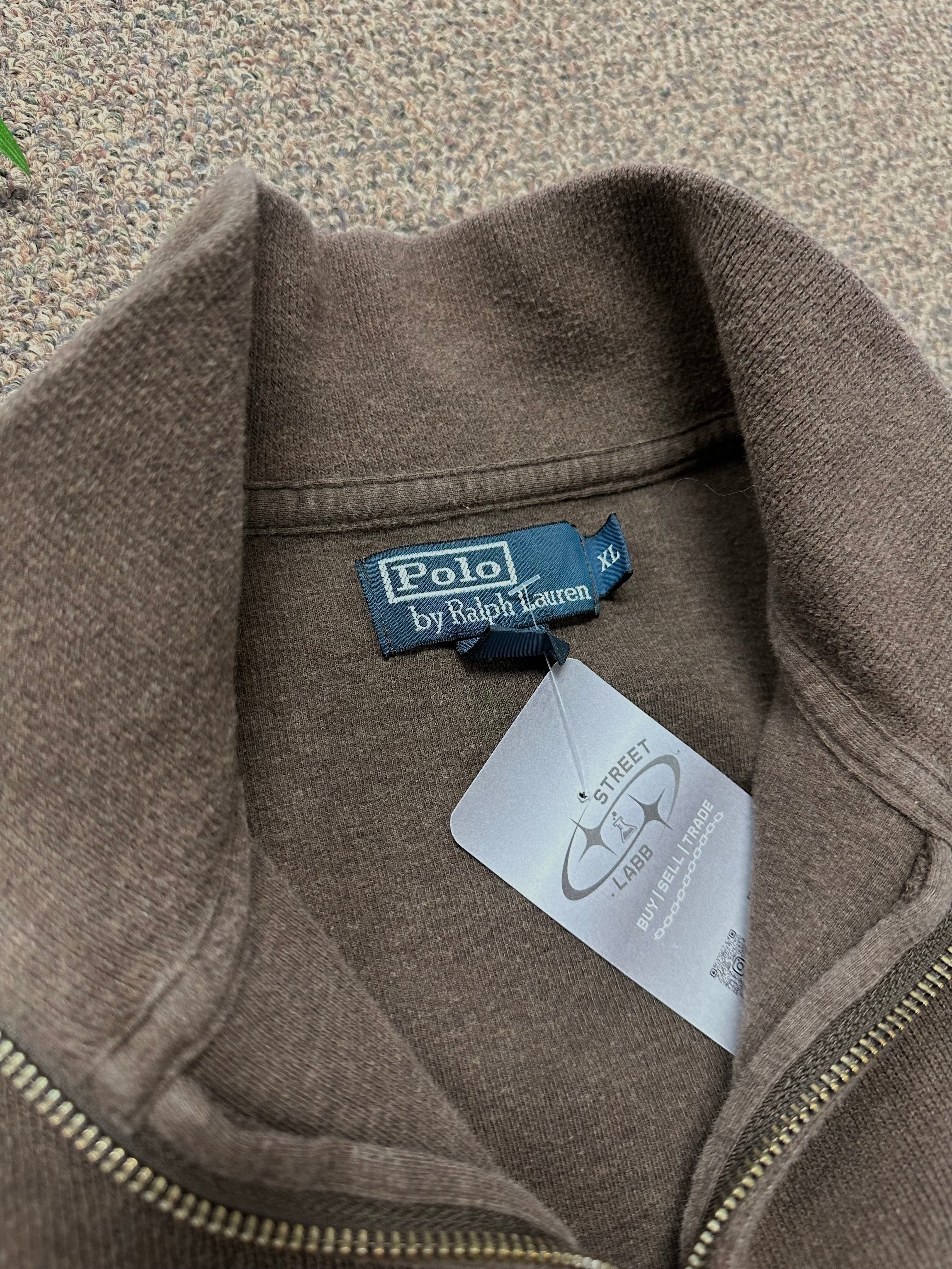 Polo Quarter Zip (Brown)