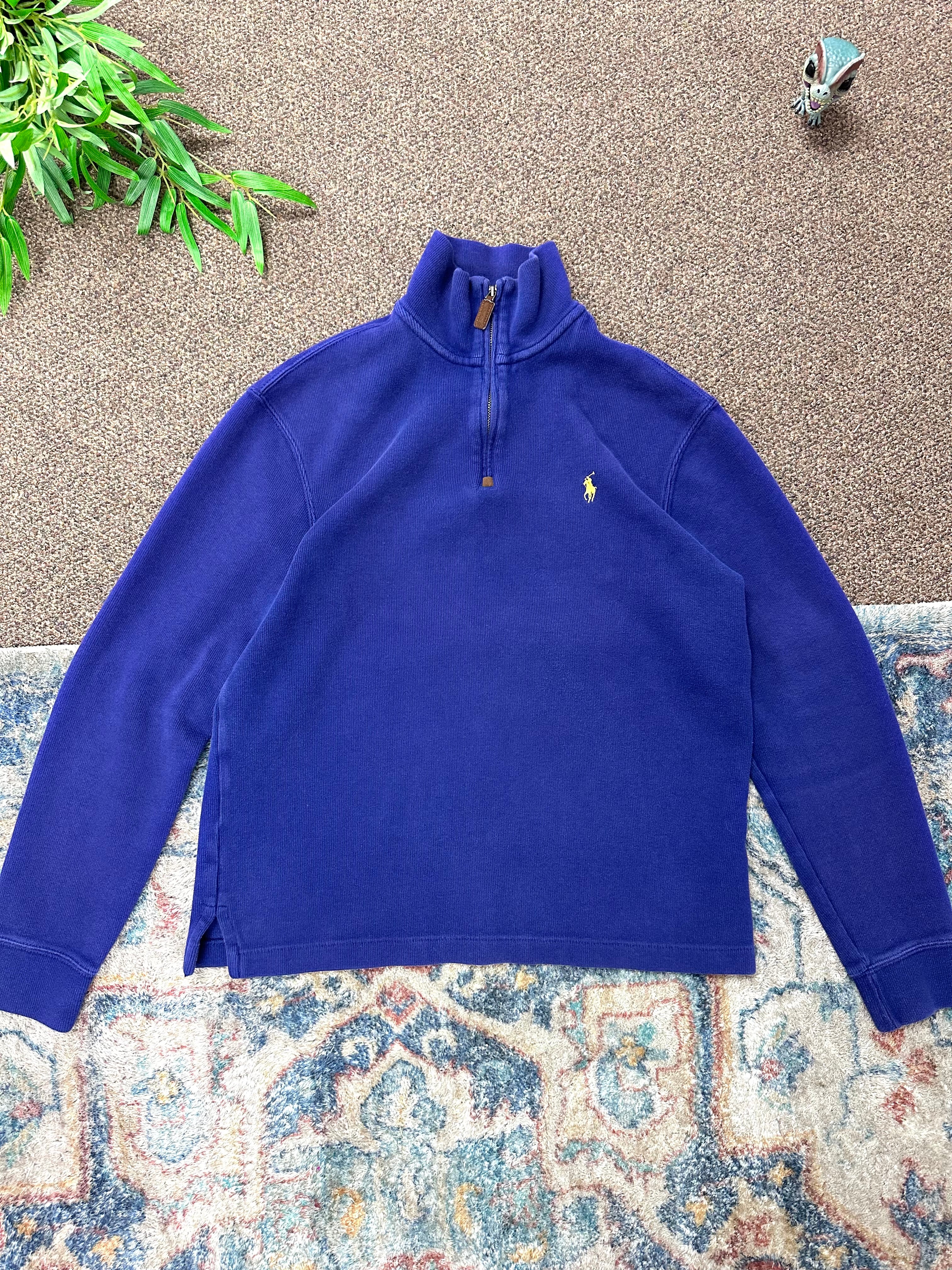Polo Quarter Zip (Purple)