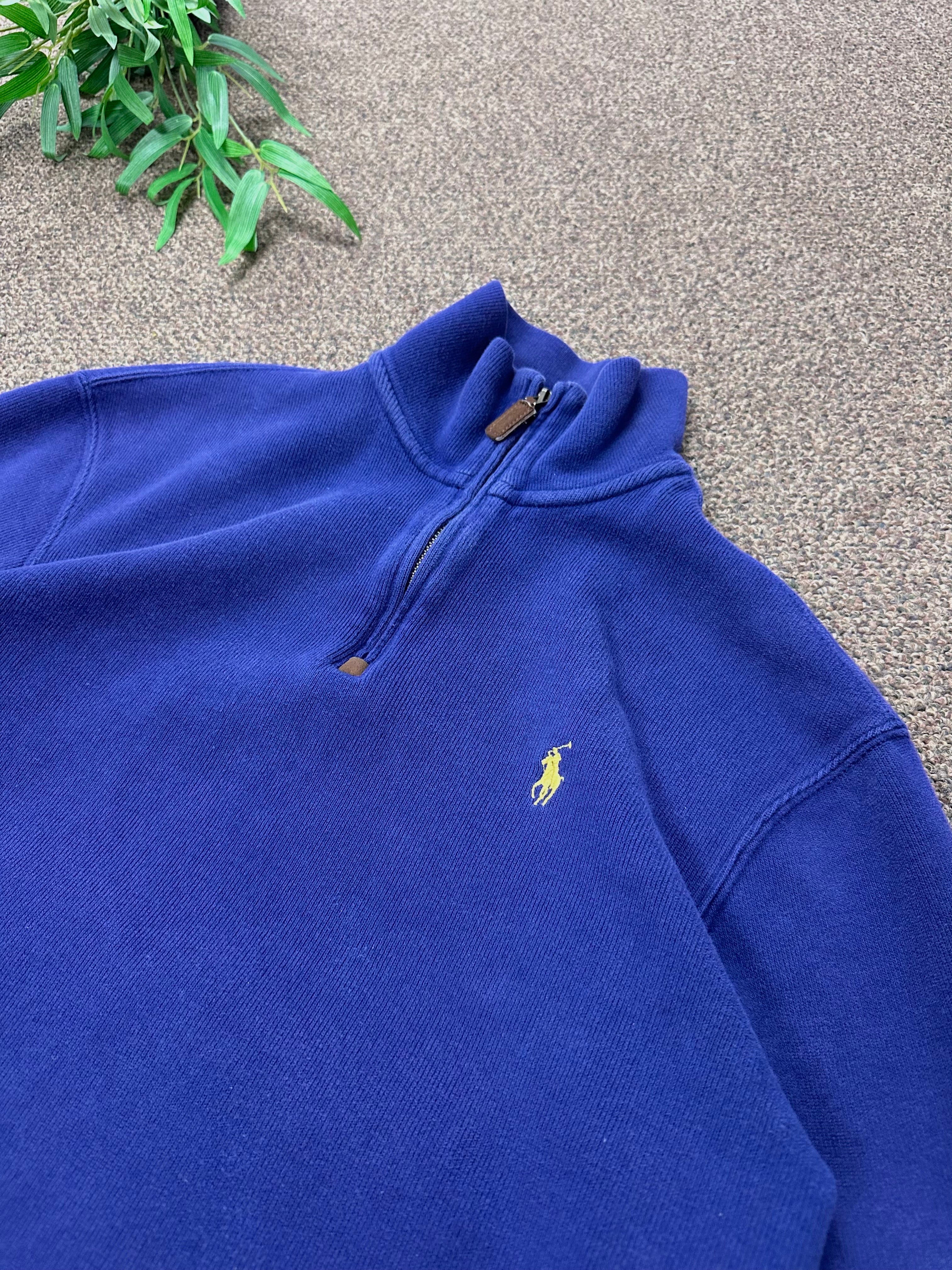 Polo Quarter Zip (Purple)