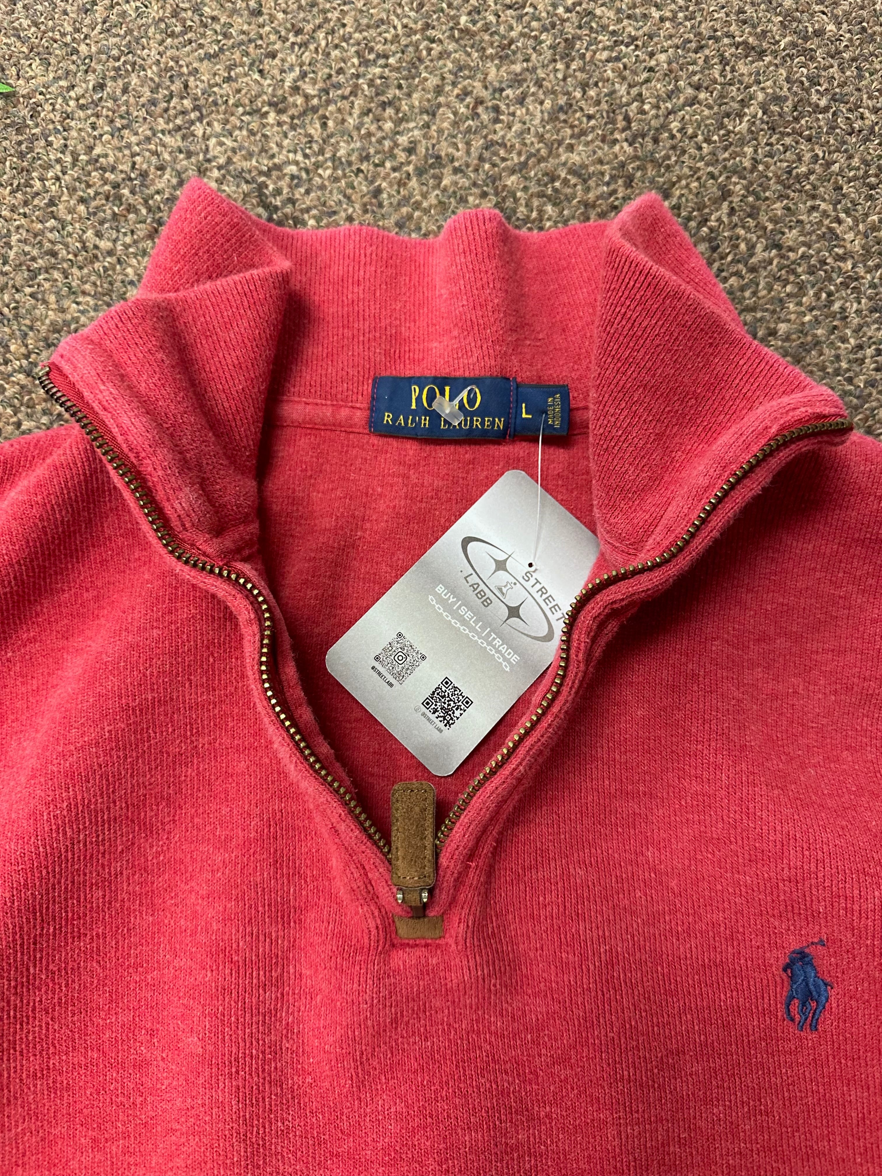 Polo Quarter Zip (Red)