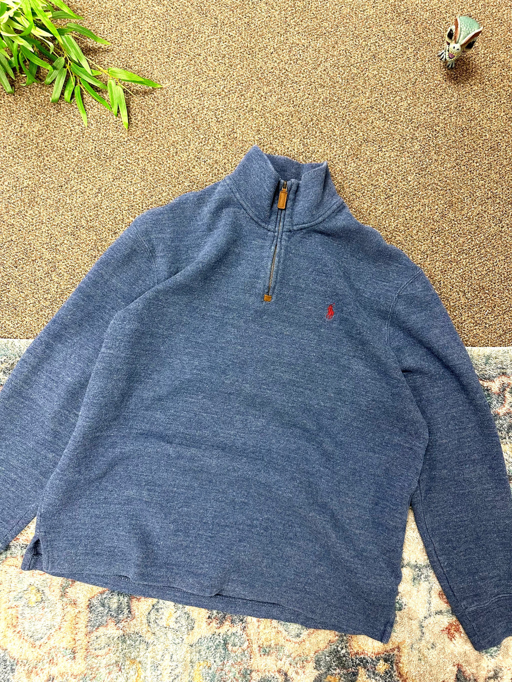 Polo Zip Up (Navy Blue)