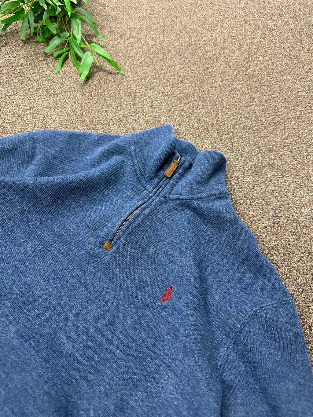 Polo Zip Up (Navy Blue)