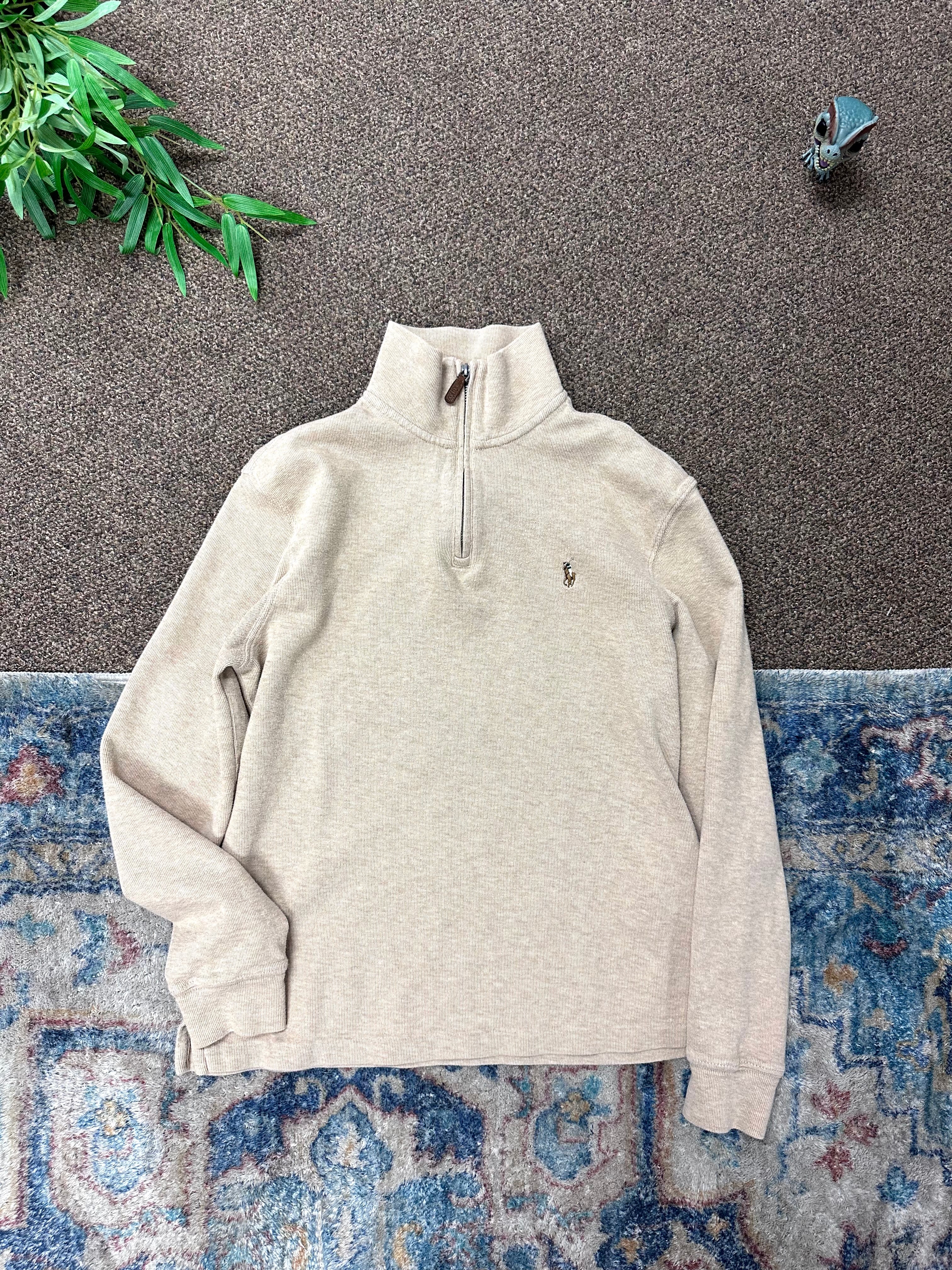 Polo Quarter Zip (Beige)