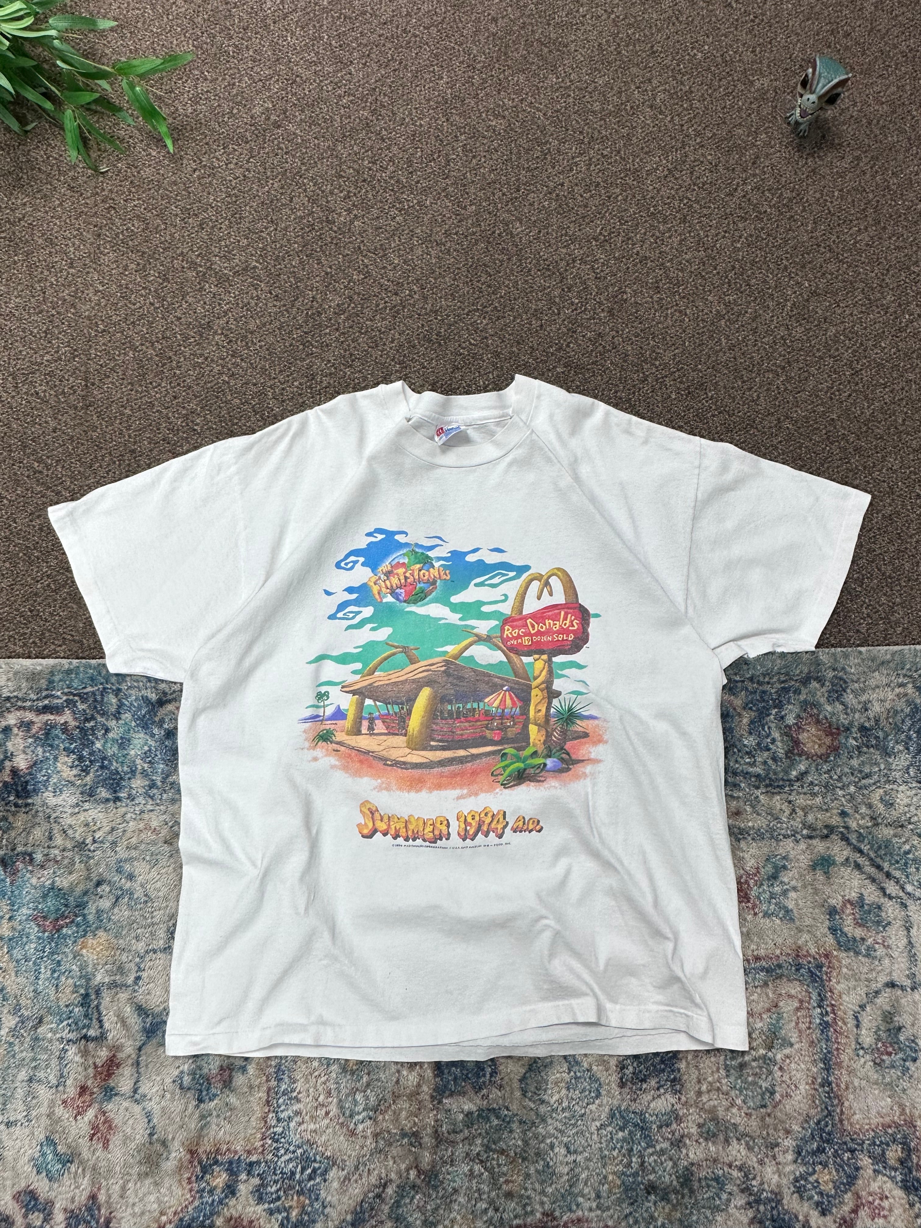 Vintage 1994 Mcdonalds Flintstones Tee