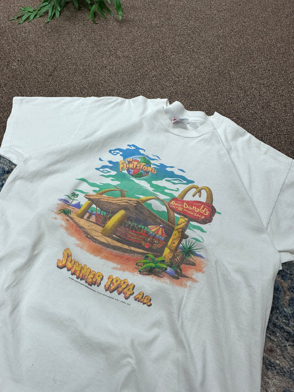 Vintage 1994 Mcdonalds Flintstones Tee