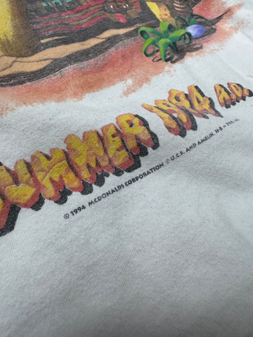 Vintage 1994 Mcdonalds Flintstones Tee
