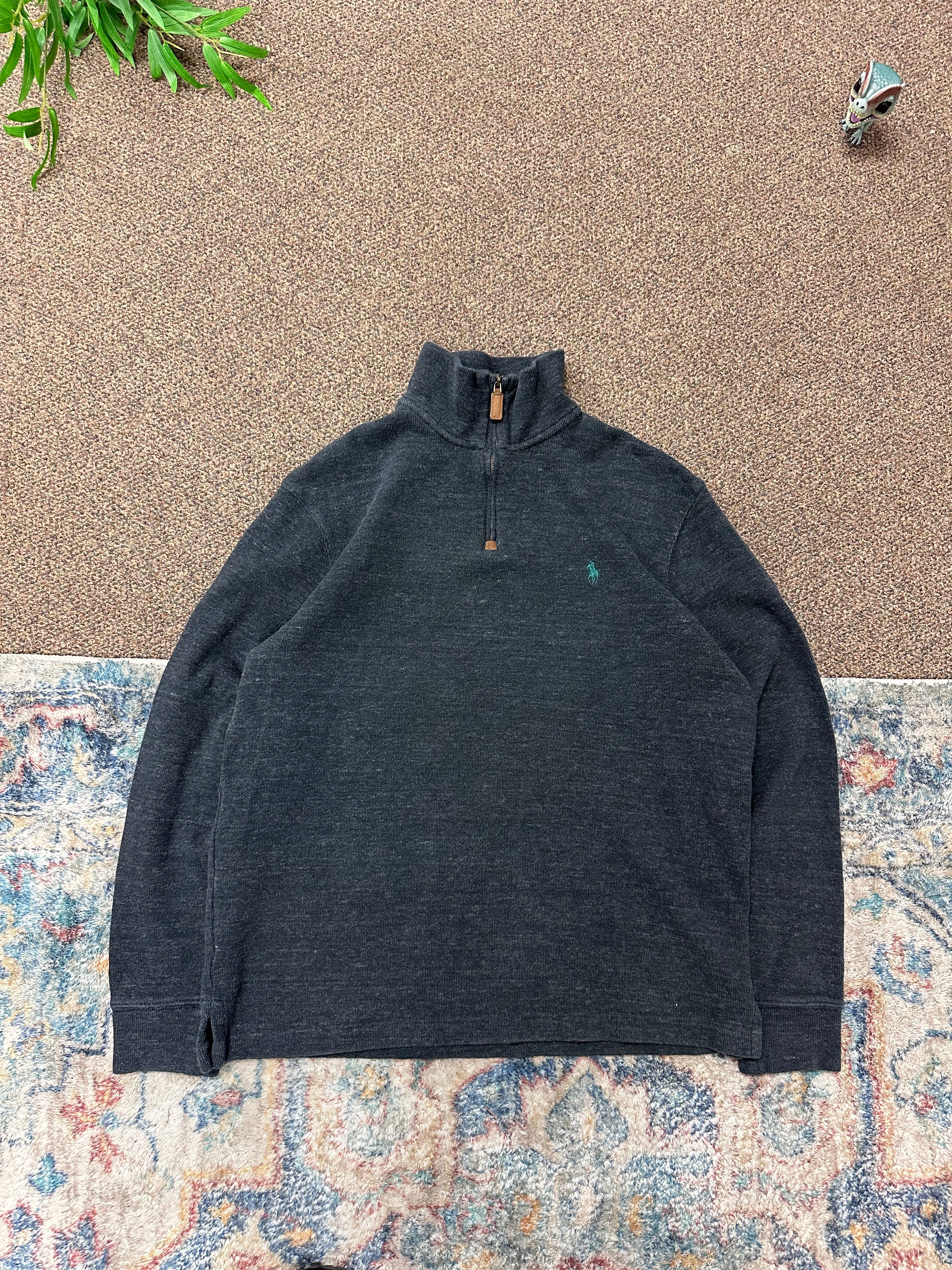 Polo Quarter Zip Dark Gray