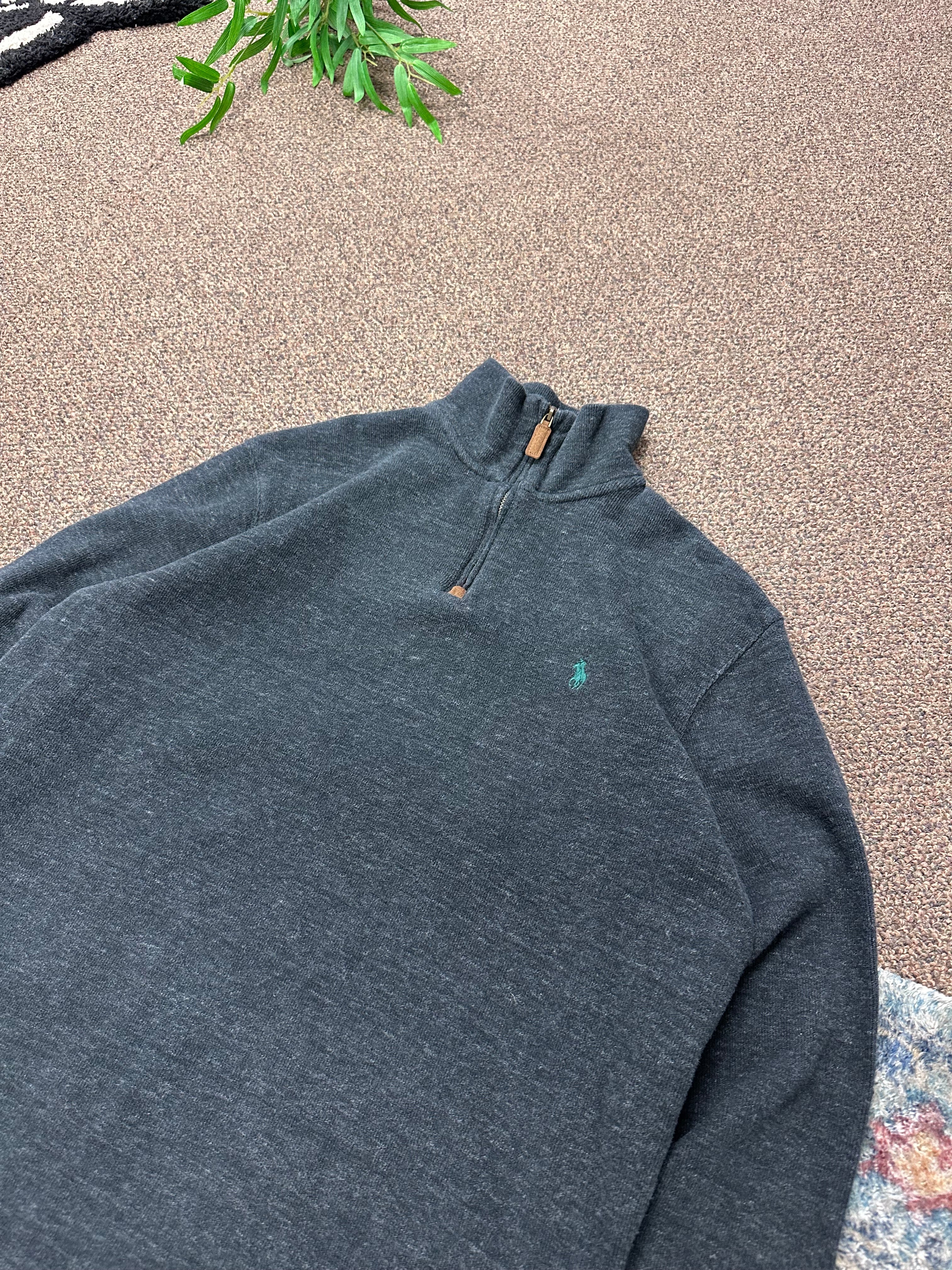 Polo Quarter Zip Dark Gray