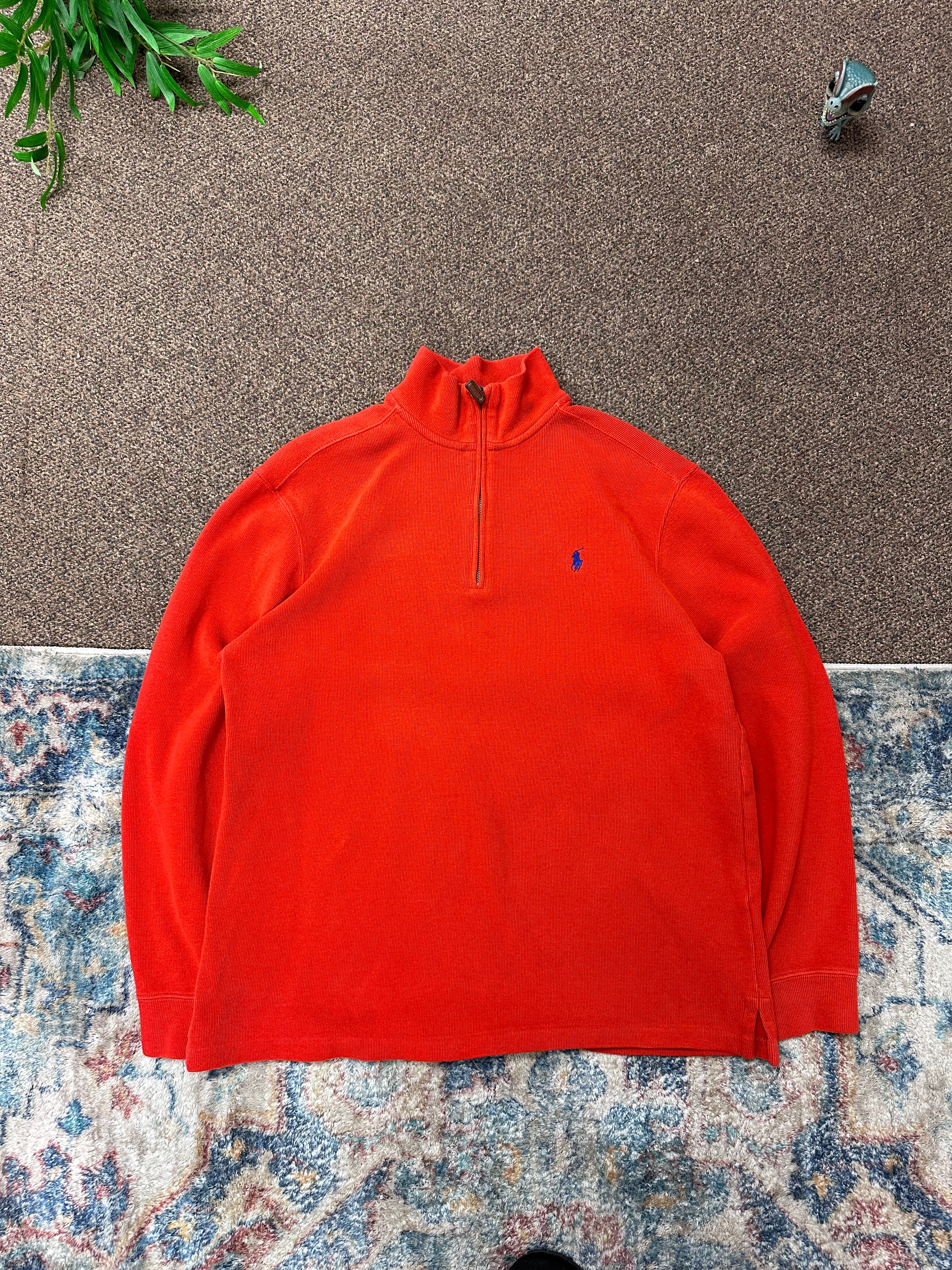 Quarter Zip Polo "Orange"