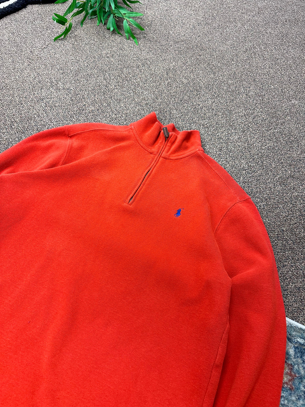 Quarter Zip Polo "Orange"