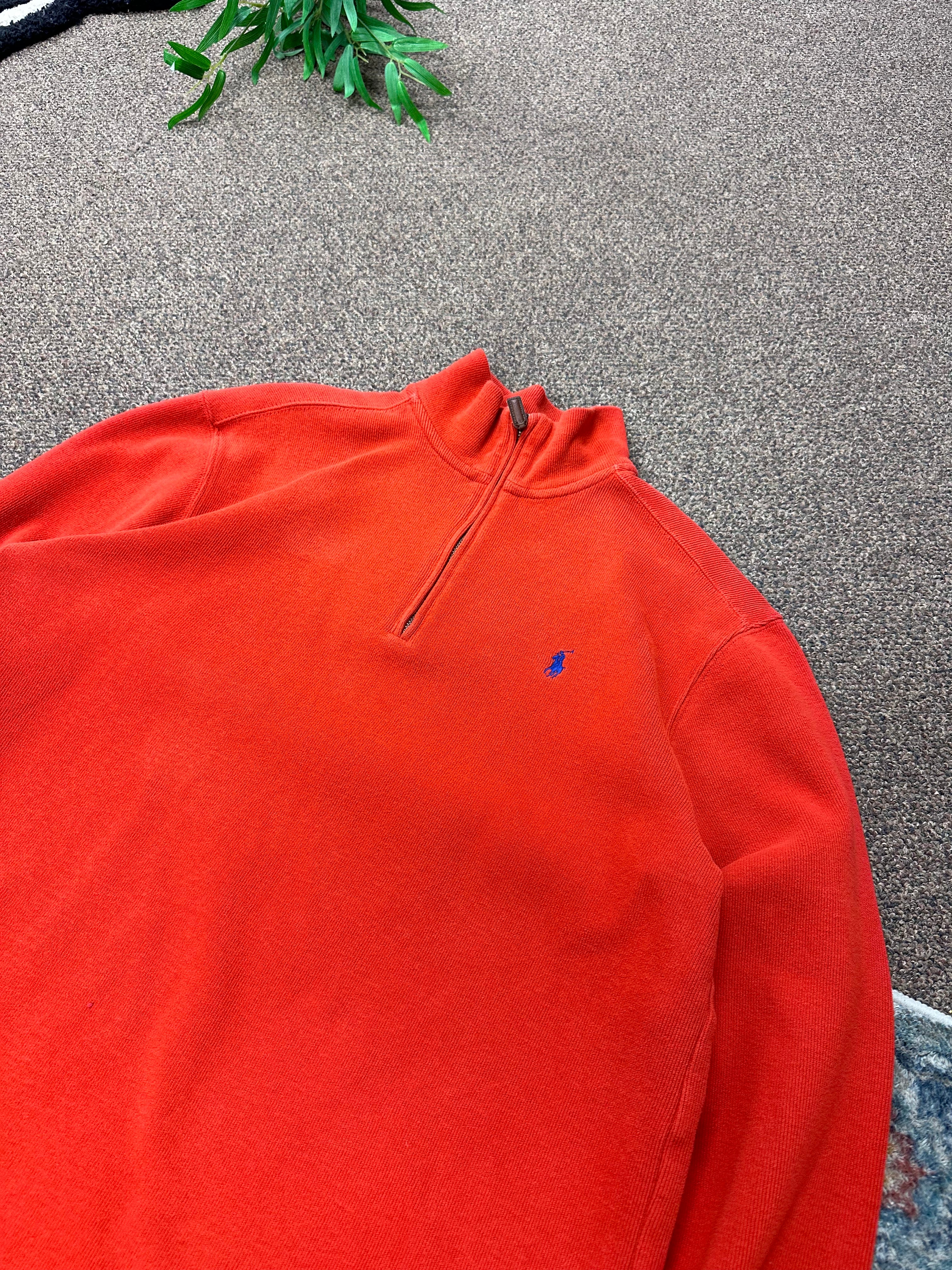 Quarter Zip Polo "Orange"
