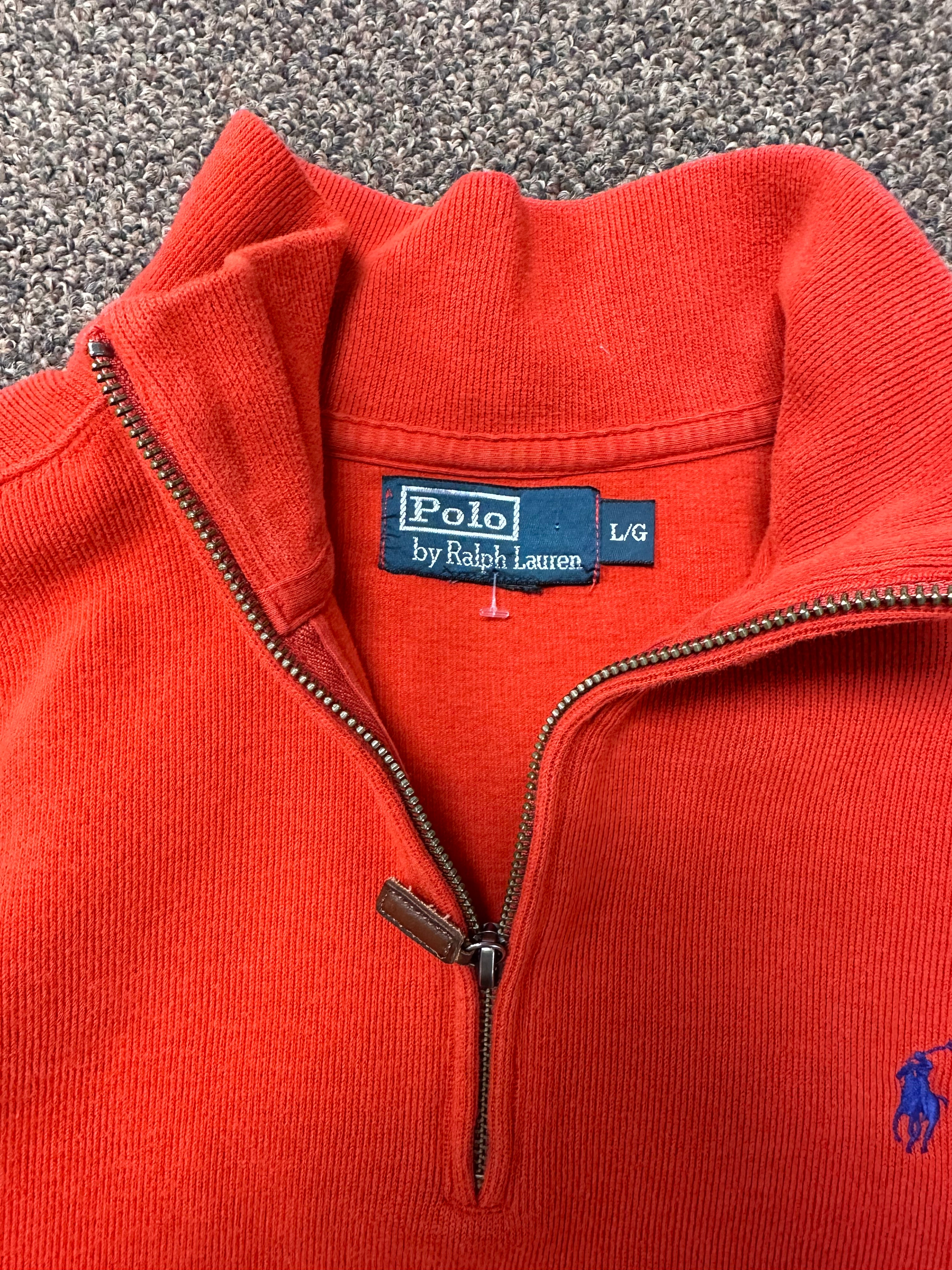 Quarter Zip Polo "Orange"