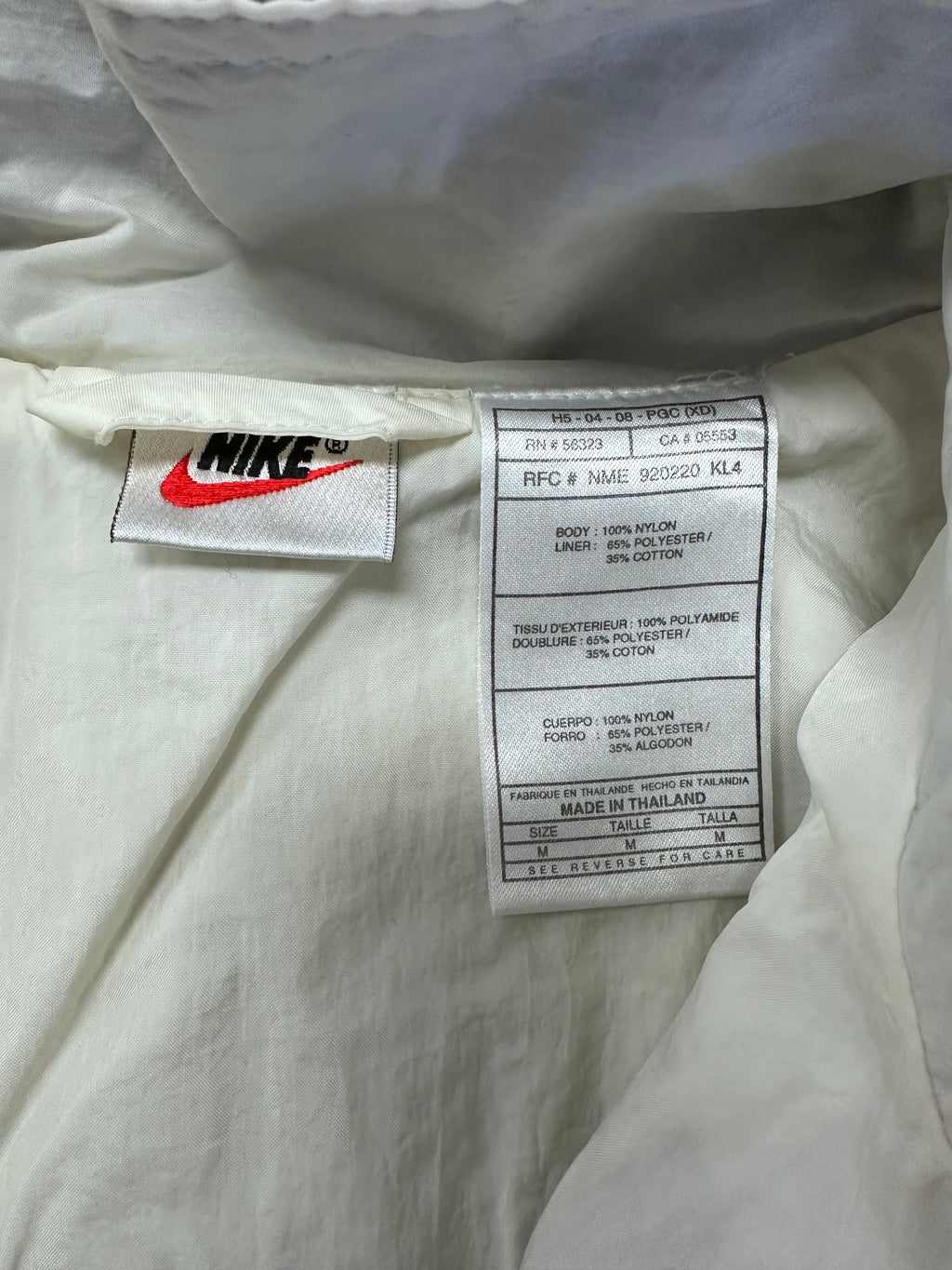 Vintage 90's Nike Jacket White/Black/Grey