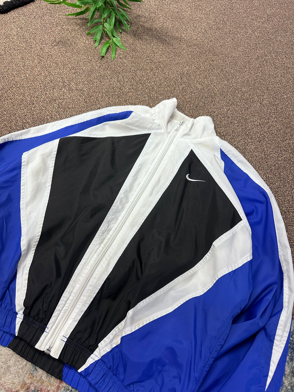 Vintage 90'S Nike Jacket Blue/Black/White