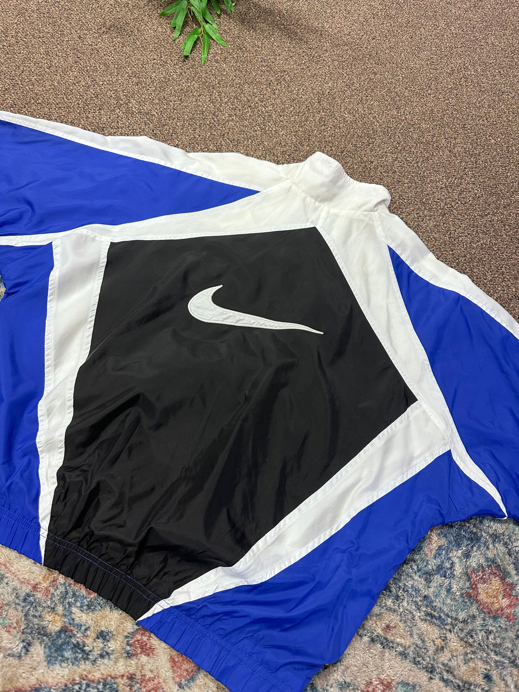 Vintage 90'S Nike Jacket Blue/Black/White