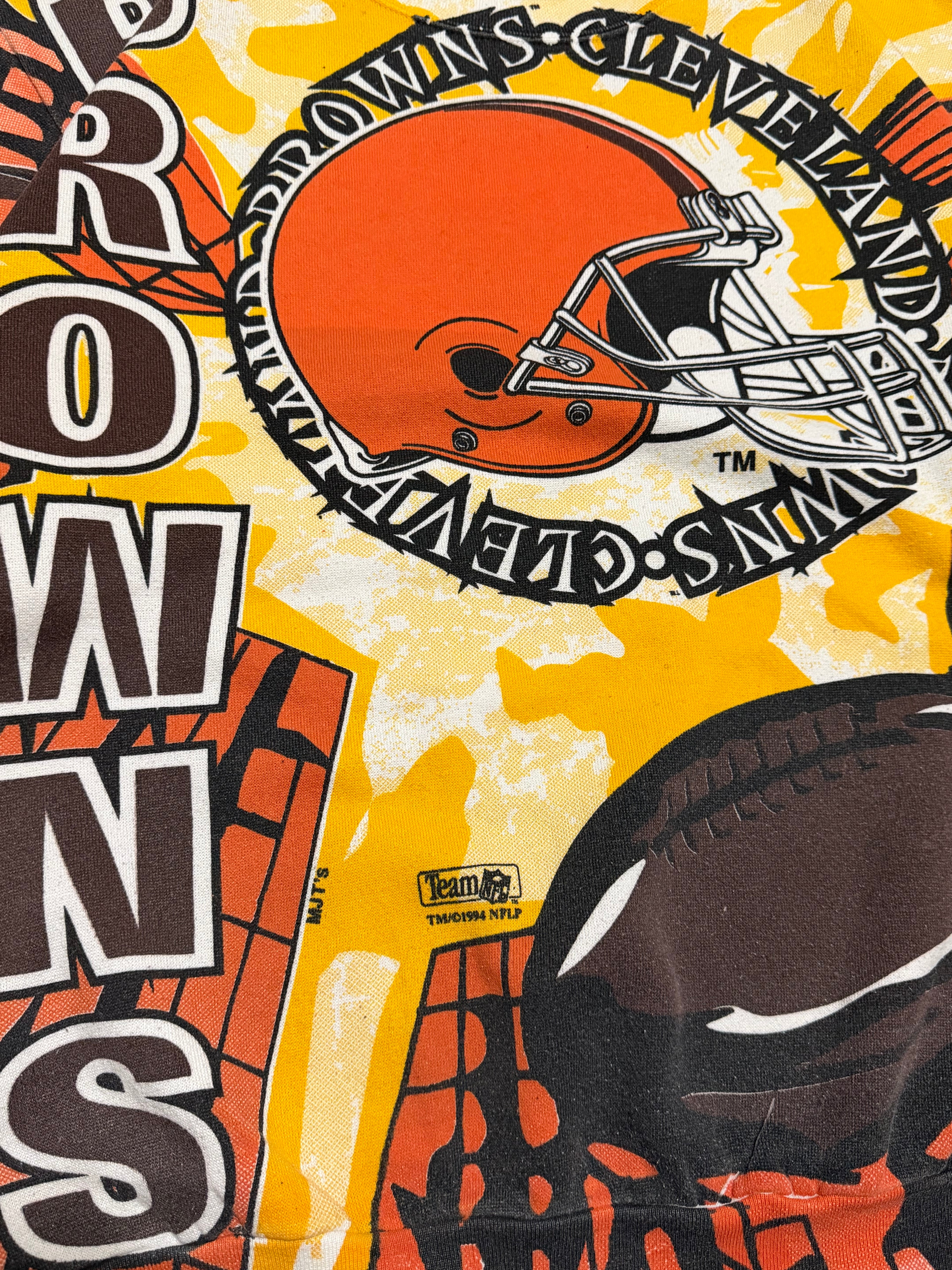 Vintage 1994 Cleveland Browns Rare AOP Sweater