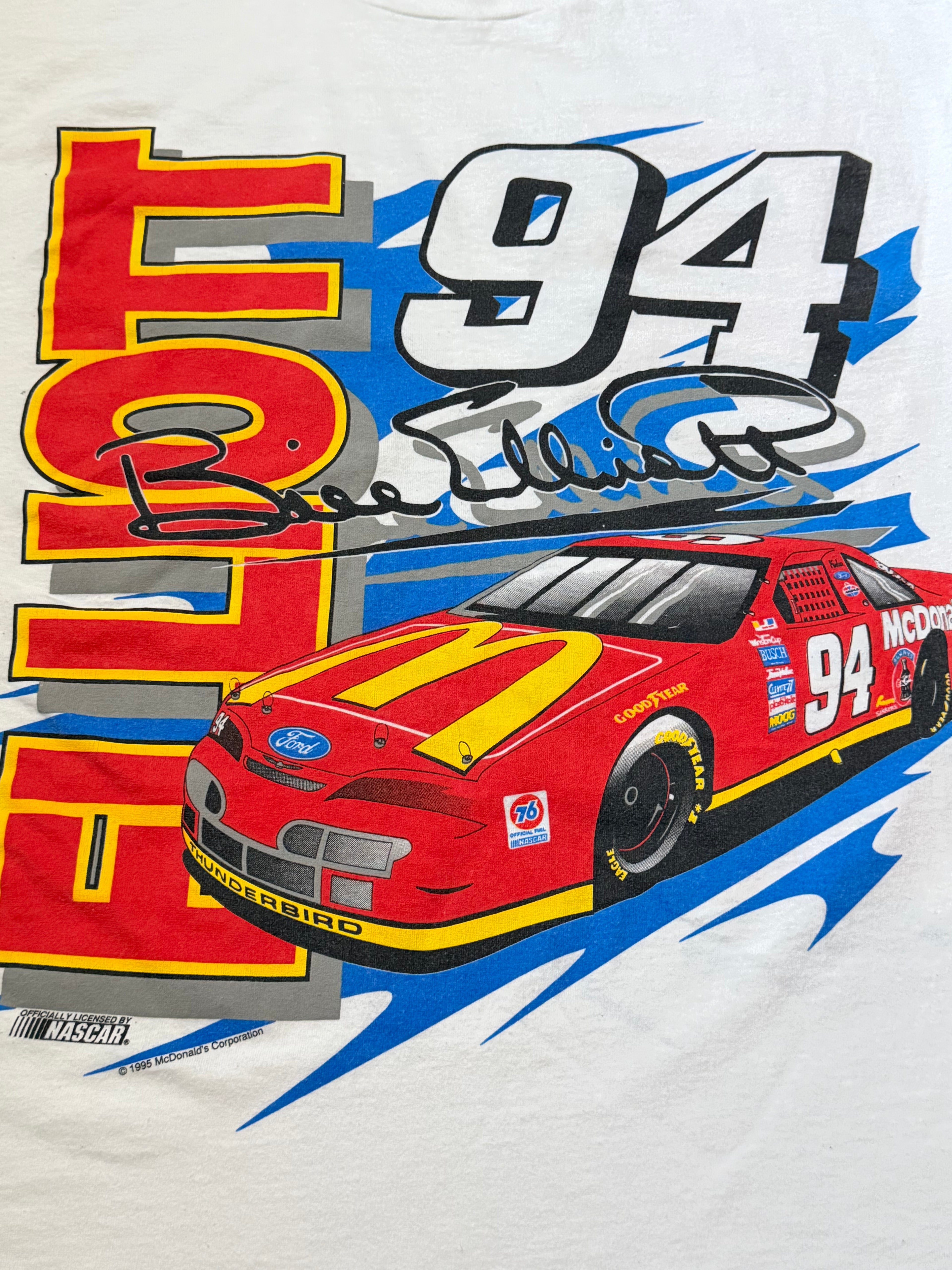Vintage 1995 Bill Elliott x McDonald's Nascar Tee