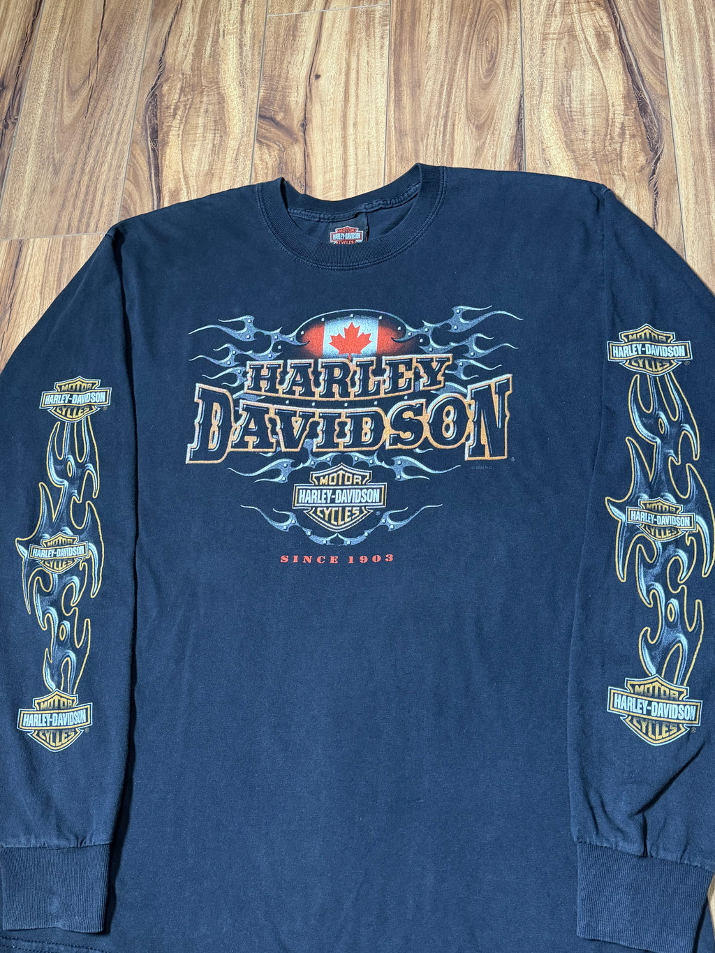 Vintage Harley Davidson Metal Chrome Longsleeve