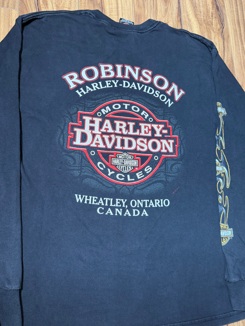 Vintage Harley Davidson Metal Chrome Longsleeve