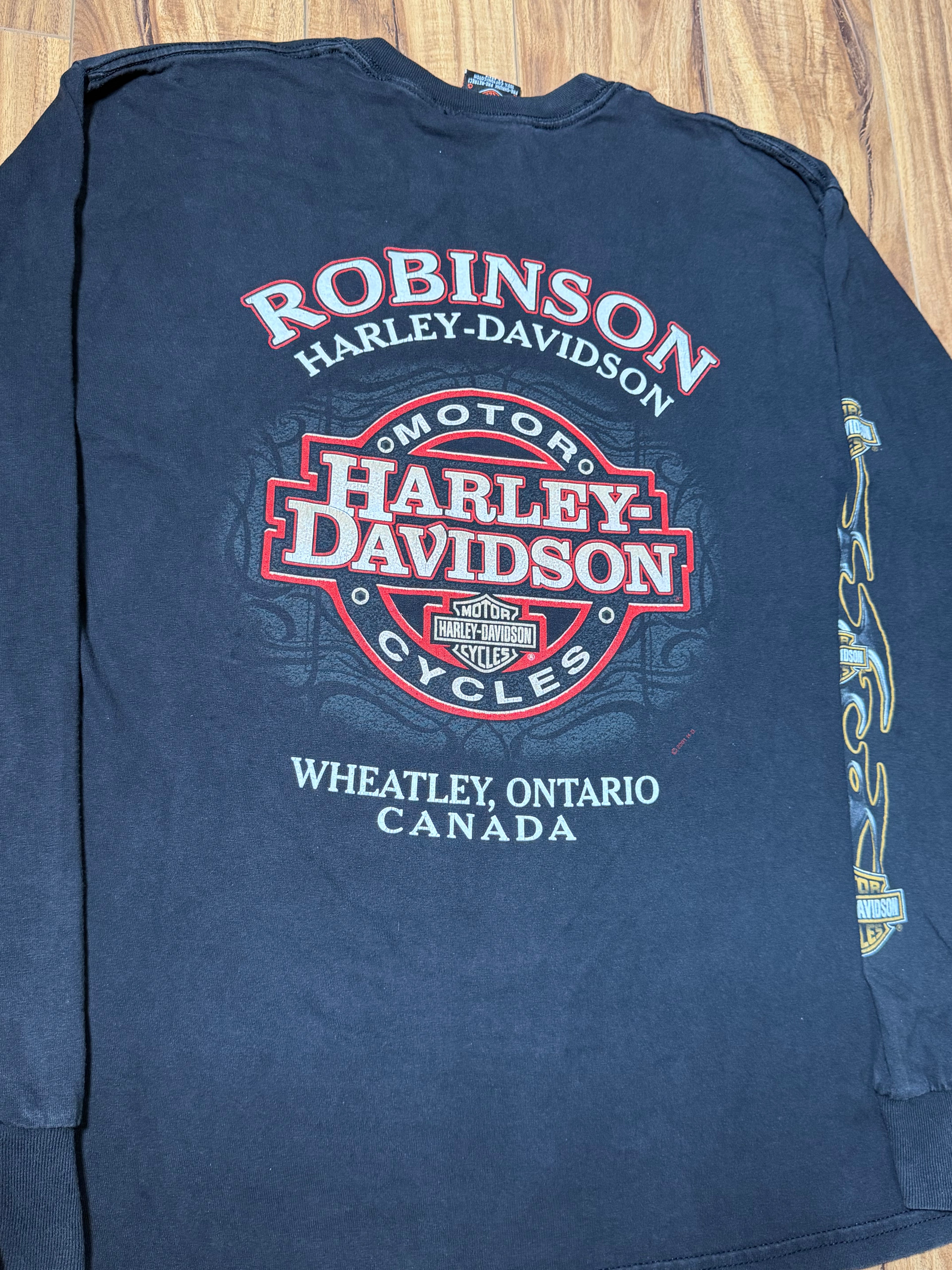 Vintage Harley Davidson Metal Chrome Longsleeve