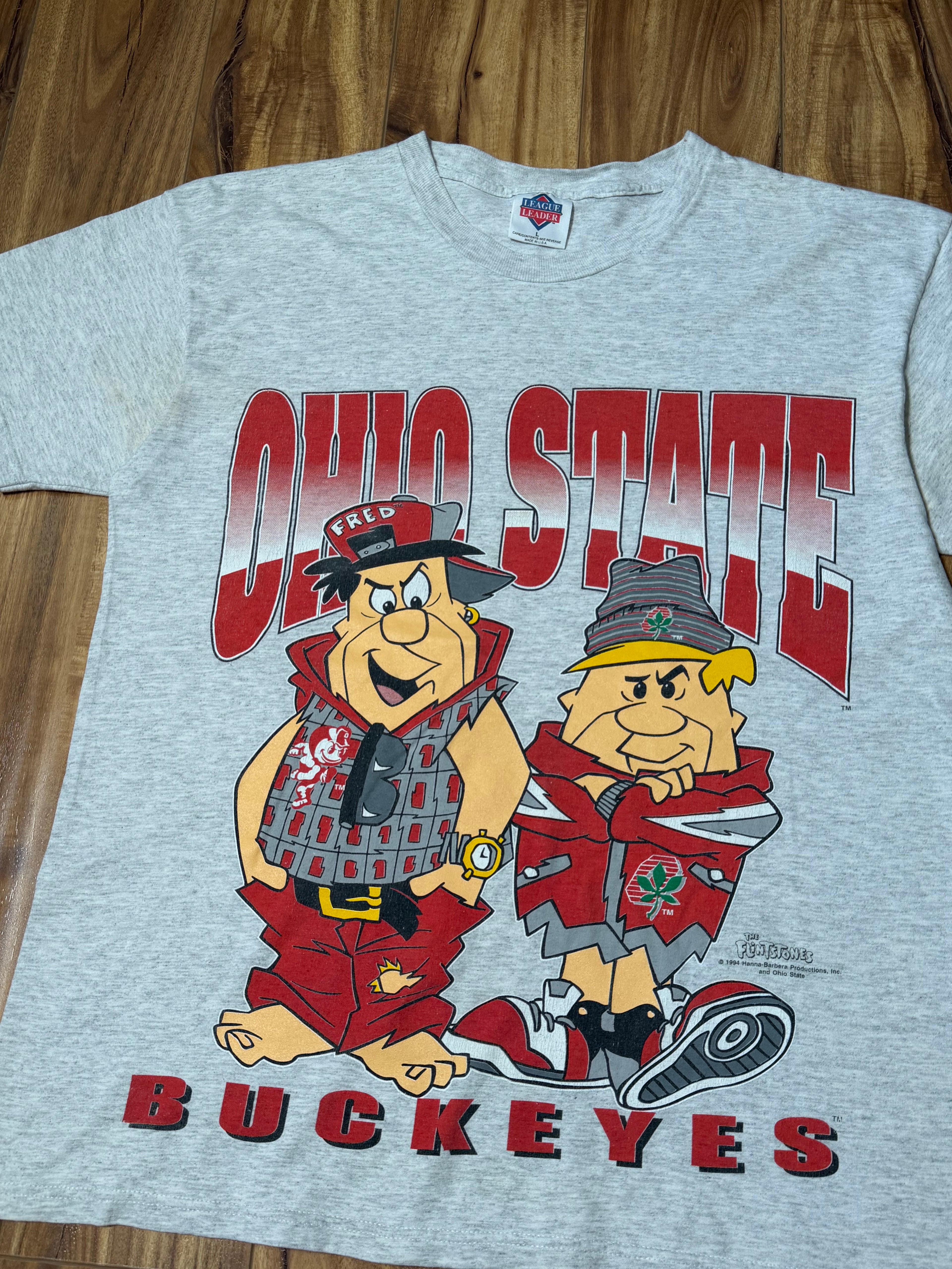Vintage 1994 FlintStones x Ohio State Tee