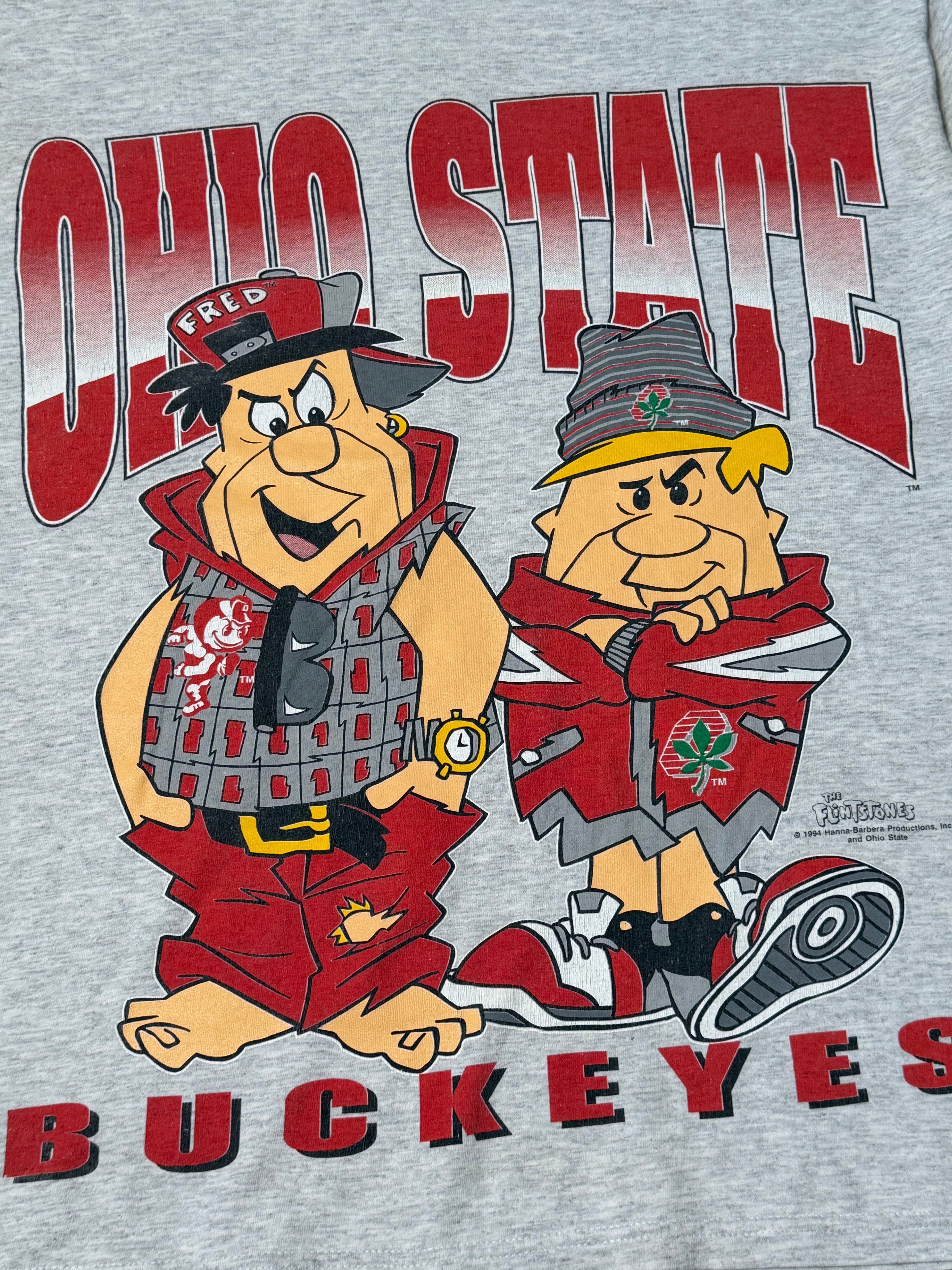 Vintage 1994 FlintStones x Ohio State Tee