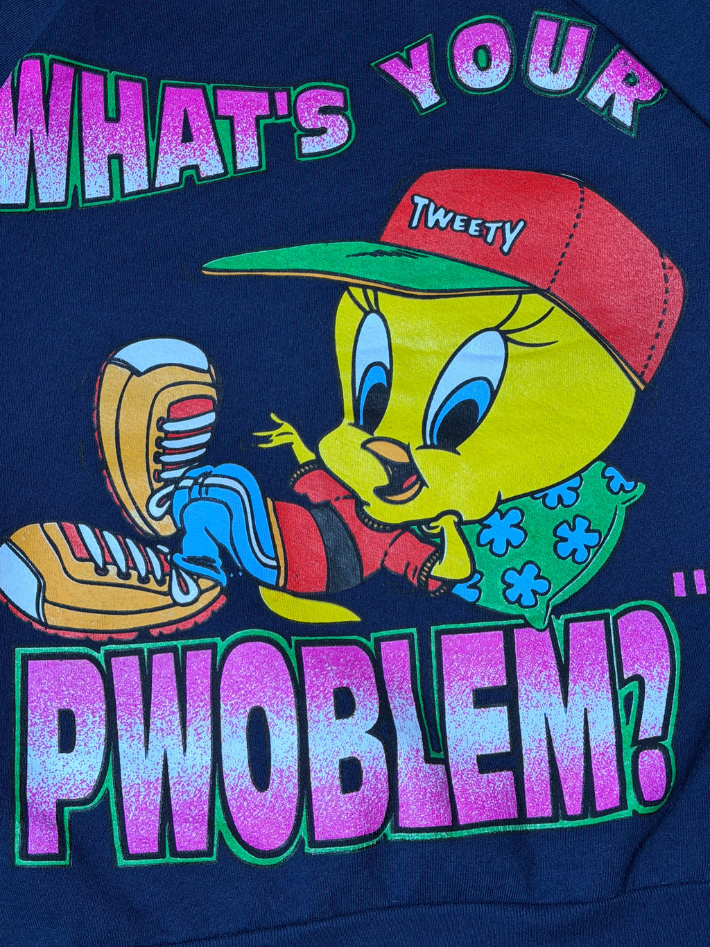 Vintage 90's LOONEY TUNES Tweety Couch Potato Sweatshirt