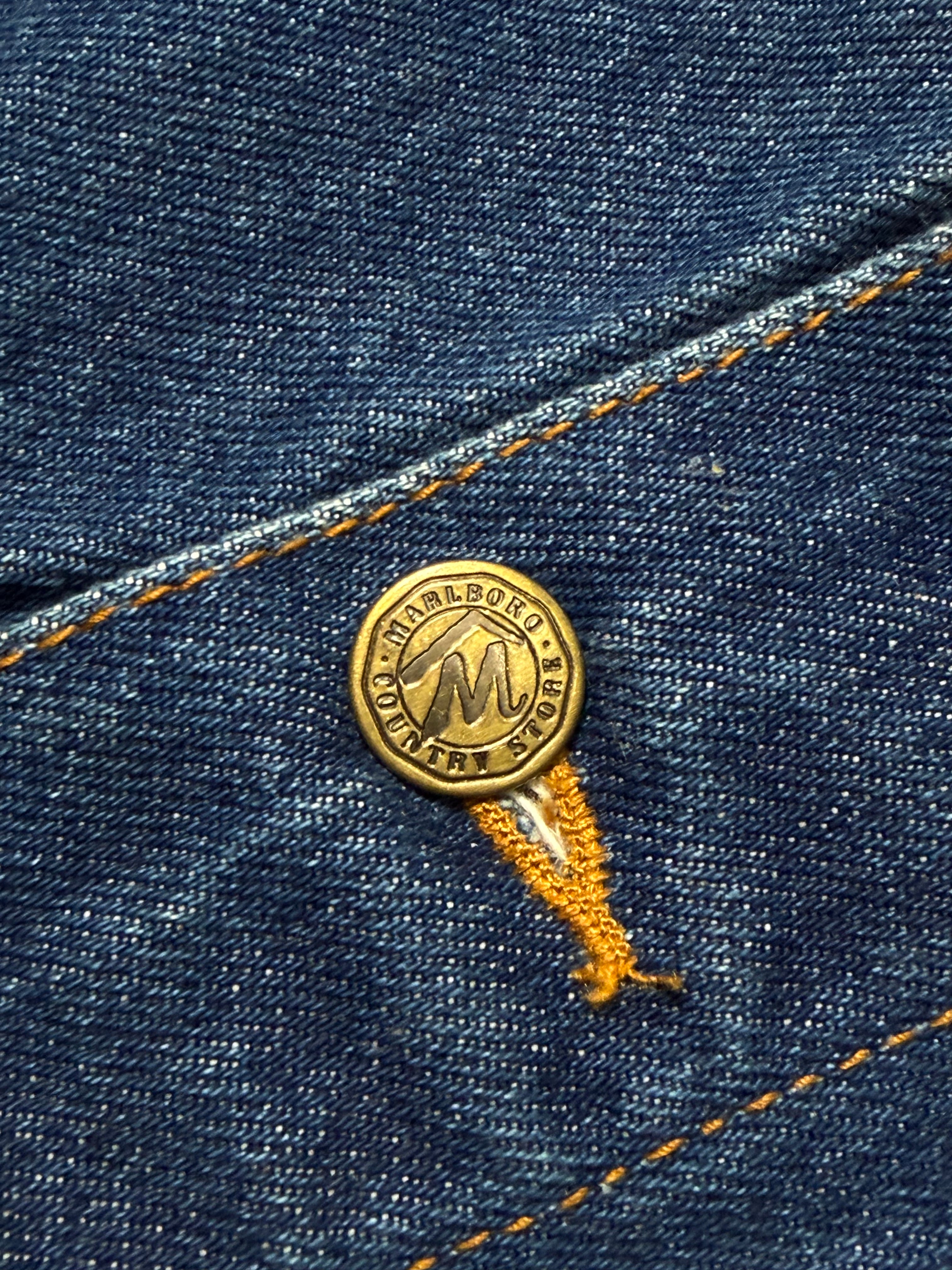 Vintage 90's MARLBORO Denim Trucker Jacket