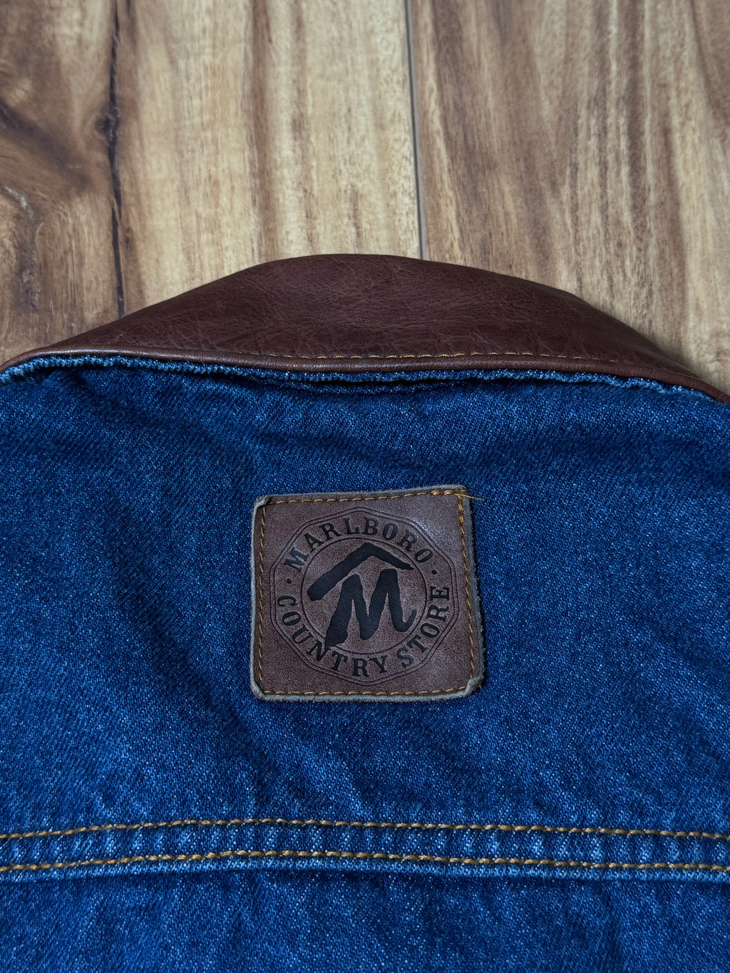 Vintage 90's MARLBORO Denim Trucker Jacket