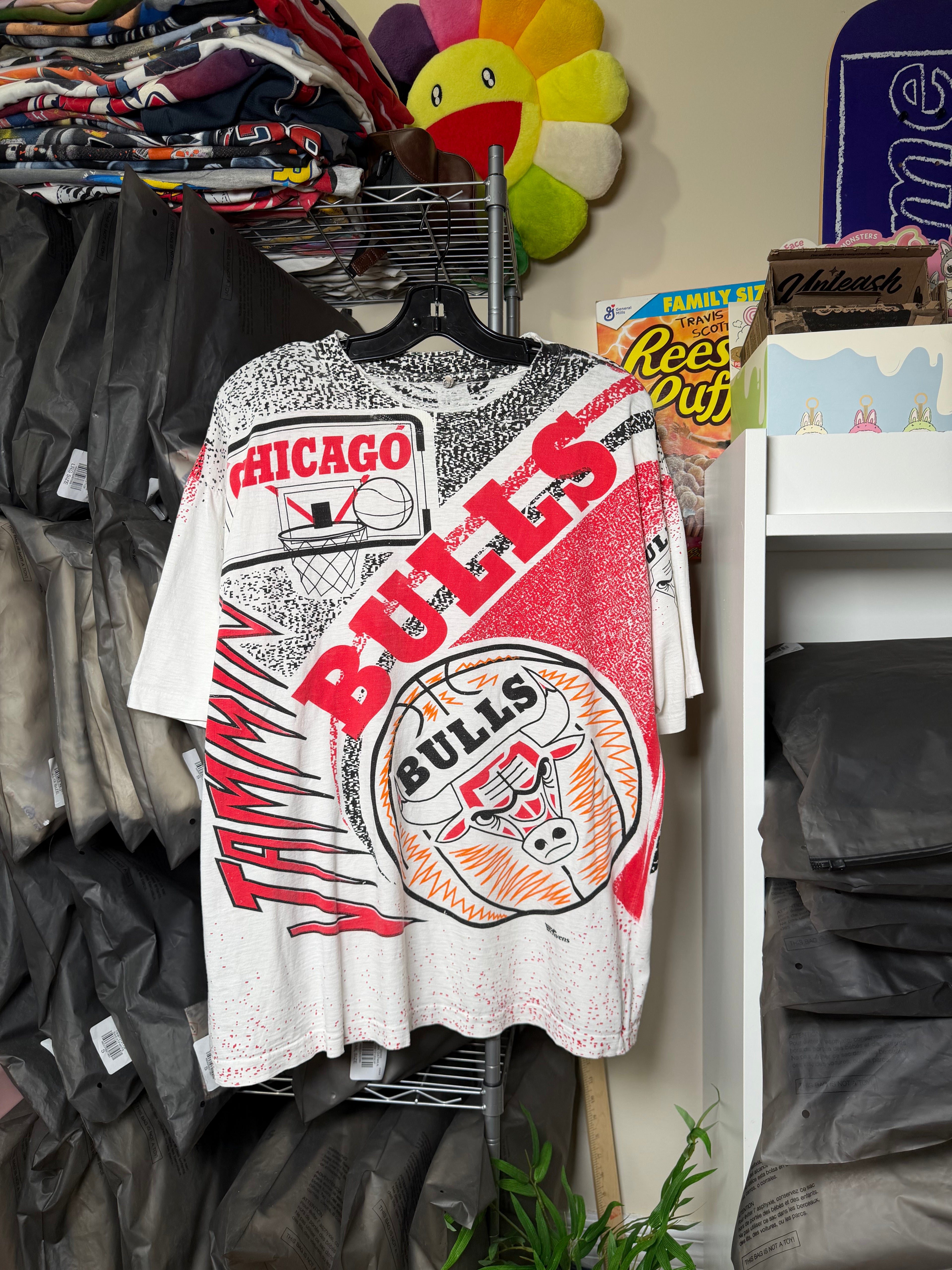 Vintage 90's Chicago BULLS AOP Tshirt