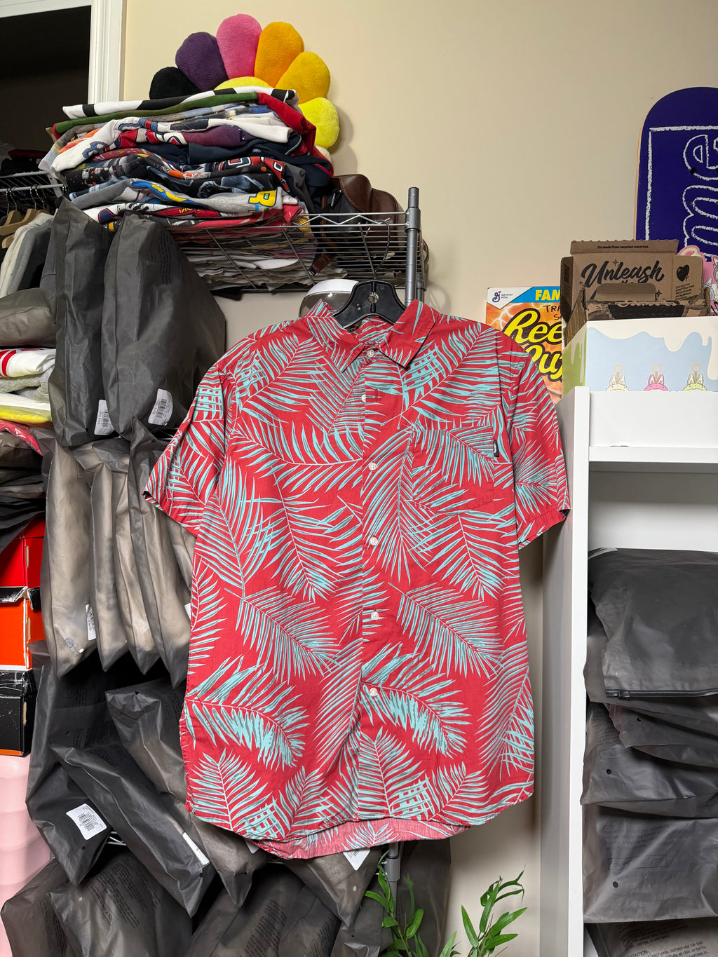 Stussy Palm Leaf Button Up Polo